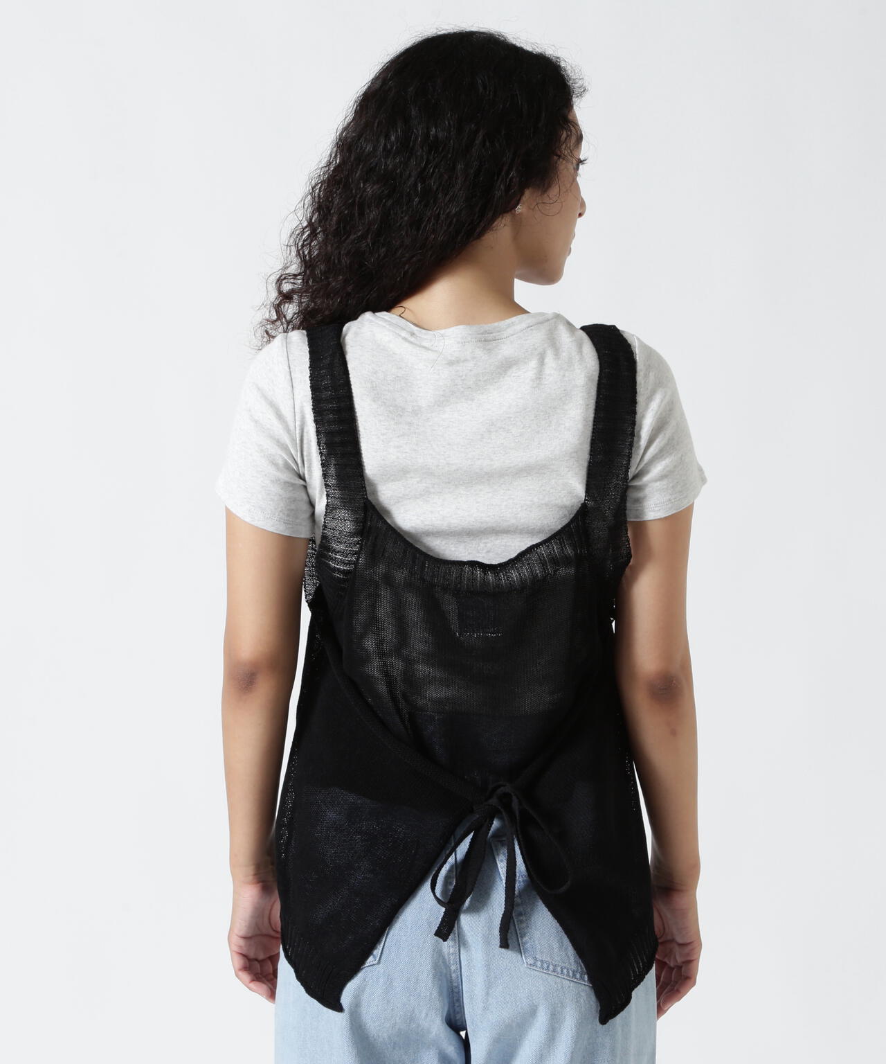 B omnivore/ビーオムニボー ギマコットン変形ジレ