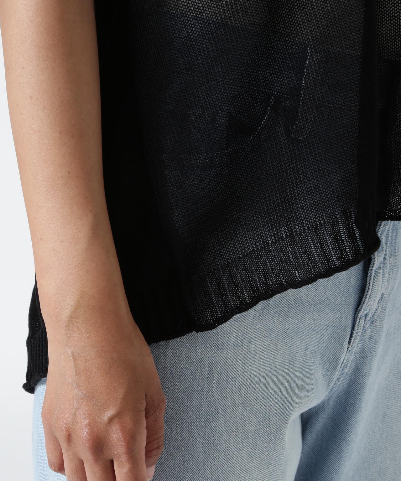 B omnivore/ビーオムニボー ギマコットン変形ジレ