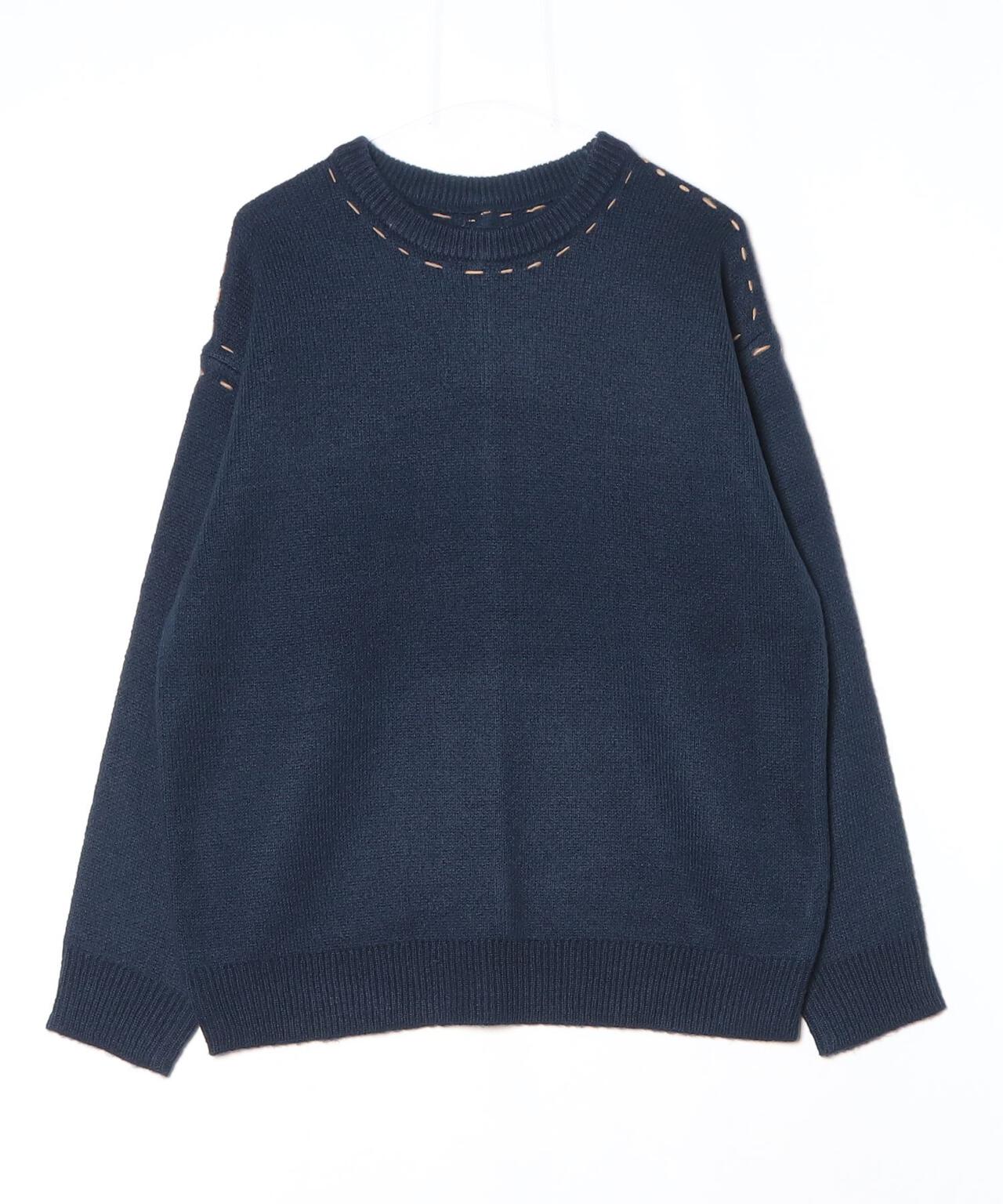 B omnivore/ビーオムニボー アクリル起毛KNIT HAND CREW
