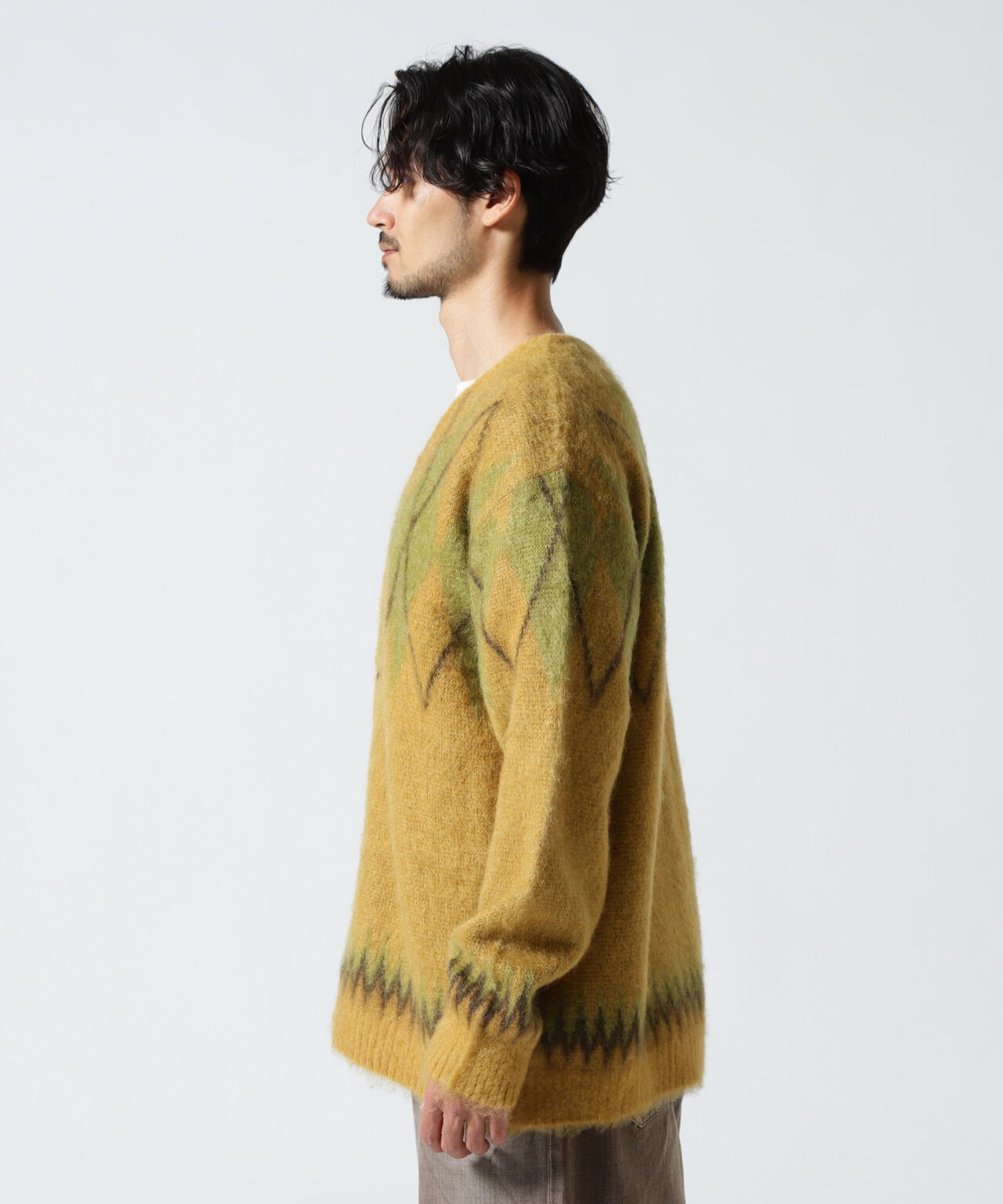 Needles/ニードルズ Mohair Cardigan - Argyle モヘアカーディガン