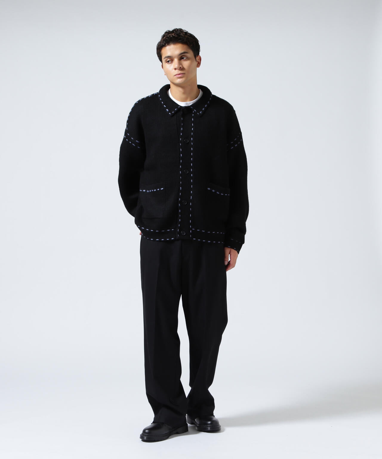 B omnivore/ビーオムニボー 起毛KNIT HAND JACKET