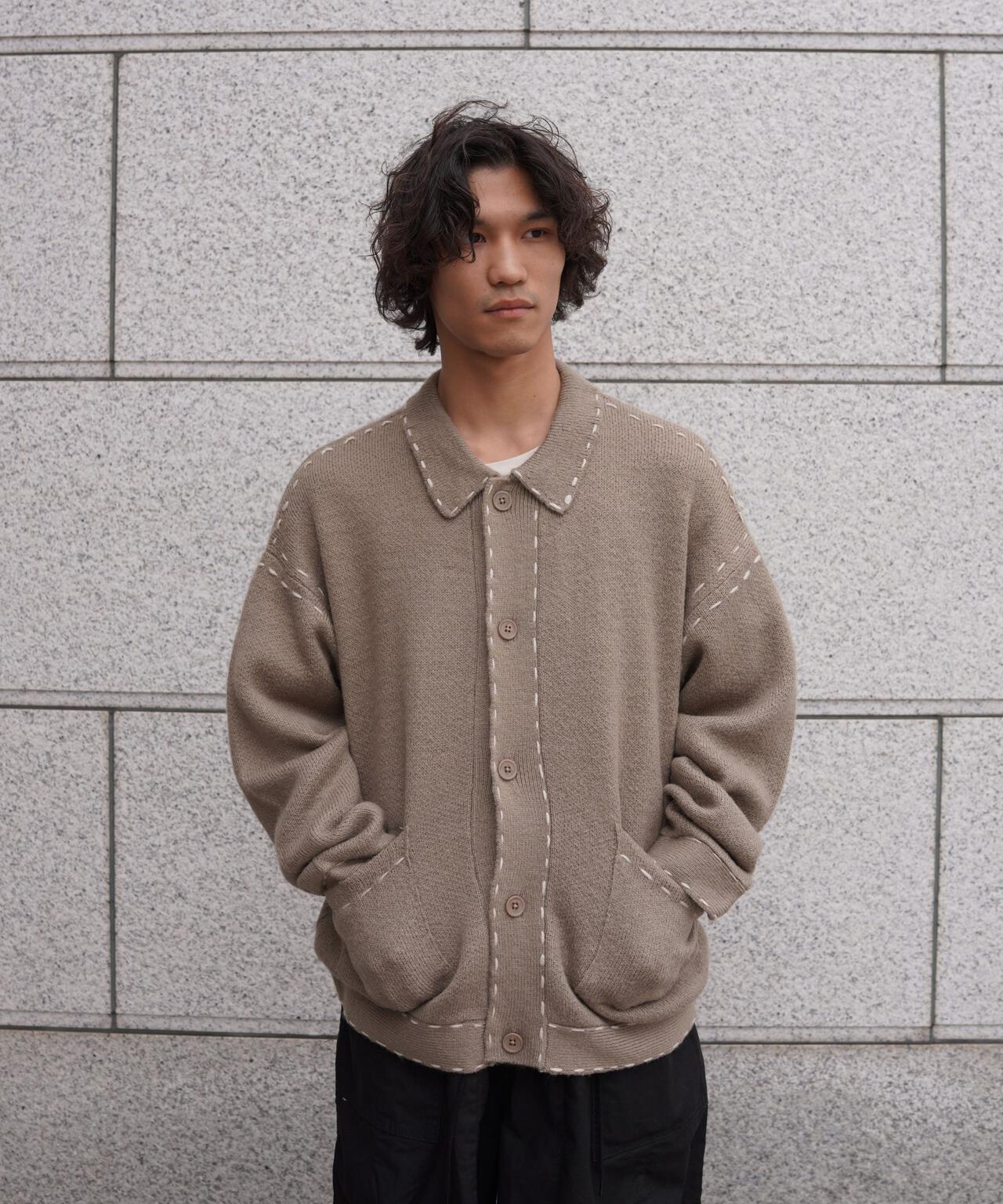 B omnivore/ビーオムニボー 起毛KNIT HAND JACKET