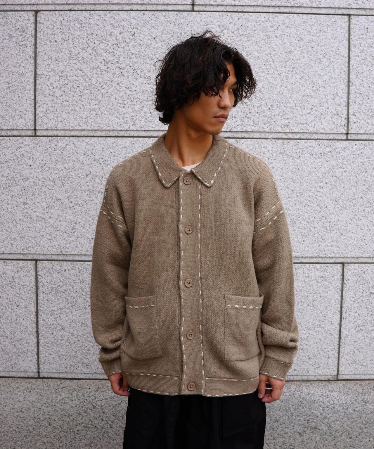 B omnivore/ビーオムニボー 起毛KNIT HAND JACKET