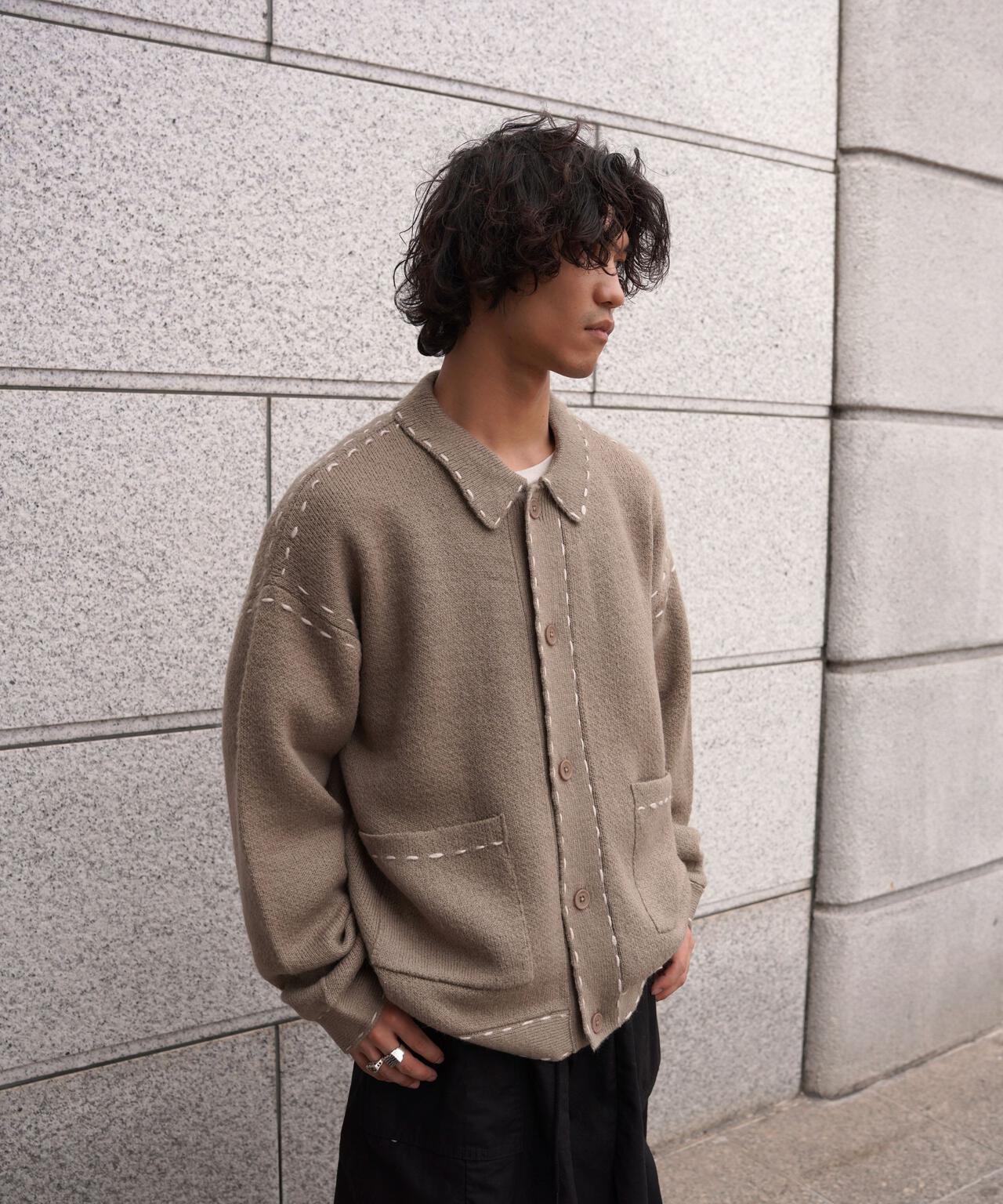 B omnivore/ビーオムニボー 起毛KNIT HAND JACKET