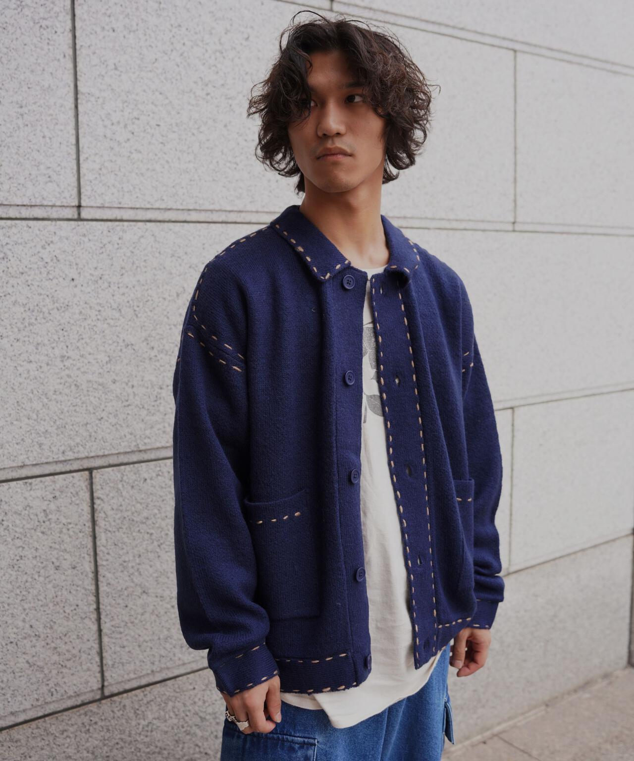 B omnivore/ビーオムニボー 起毛KNIT HAND JACKET