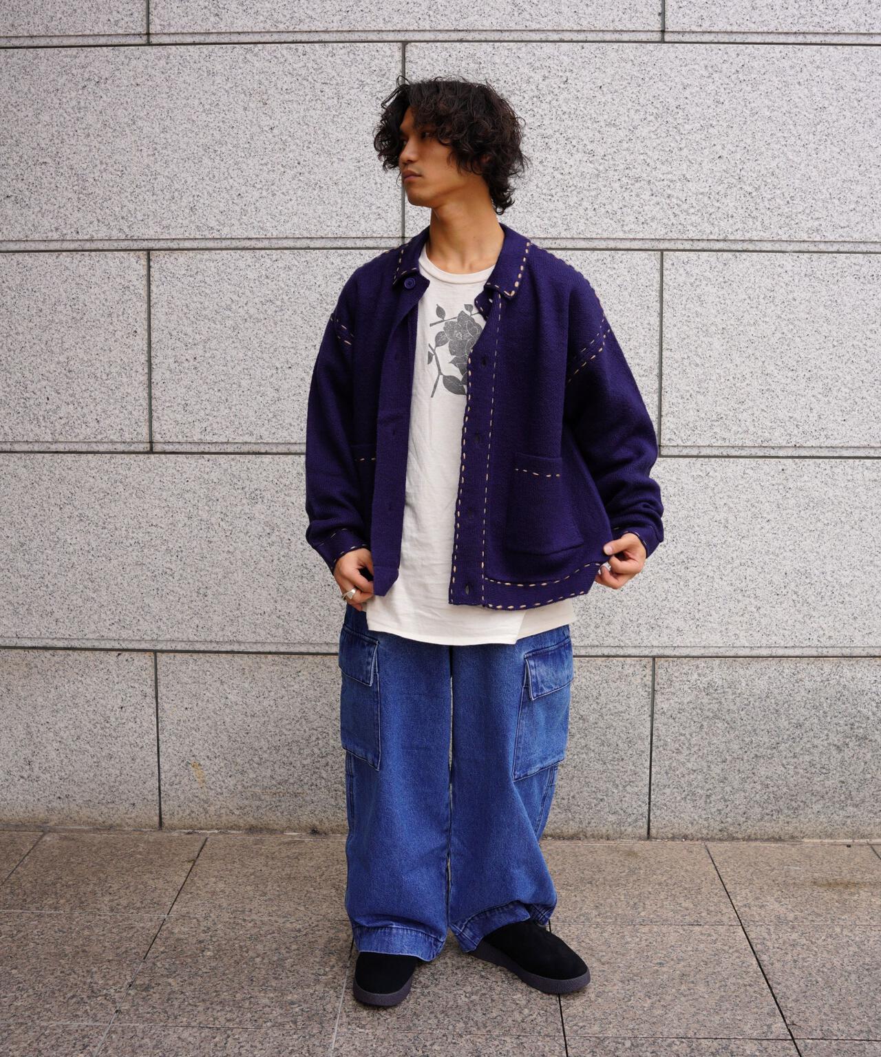 B omnivore/ビーオムニボー 起毛KNIT HAND JACKET