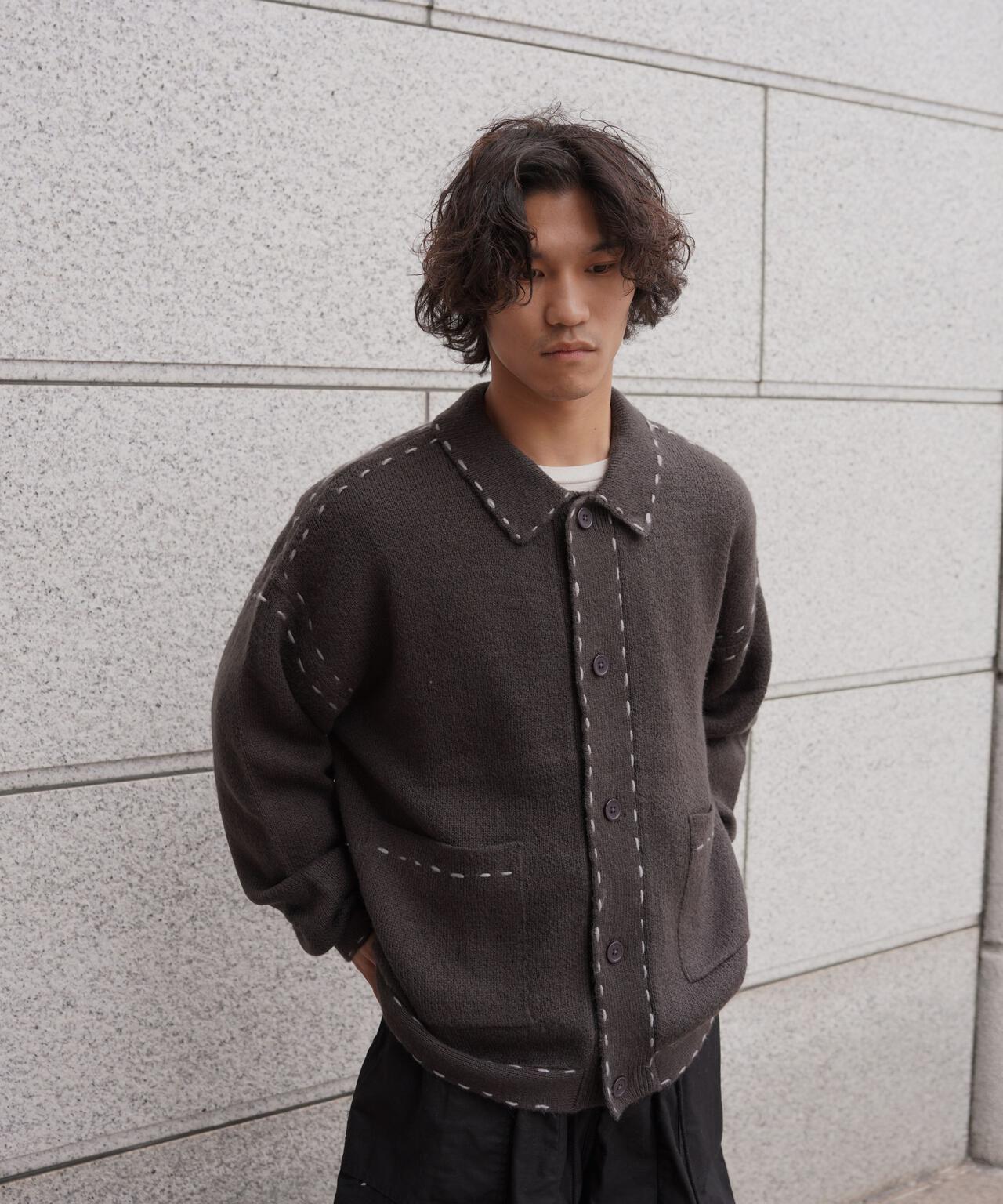 B omnivore/ビーオムニボー 起毛KNIT HAND JACKET