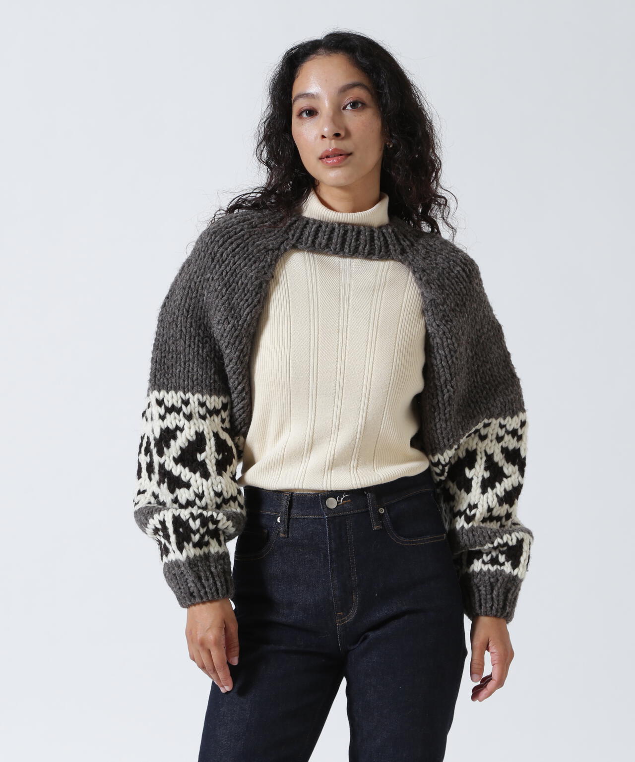 RHODOLIRION/ロドリリオン Cowichan Knit Bolero カウチンニットボレロ RV1067A