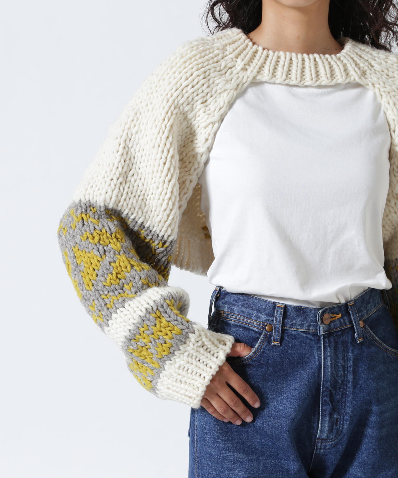 RHODOLIRION/ロドリリオン Cowichan Knit Bolero カウチンニットボレロ RV1067A