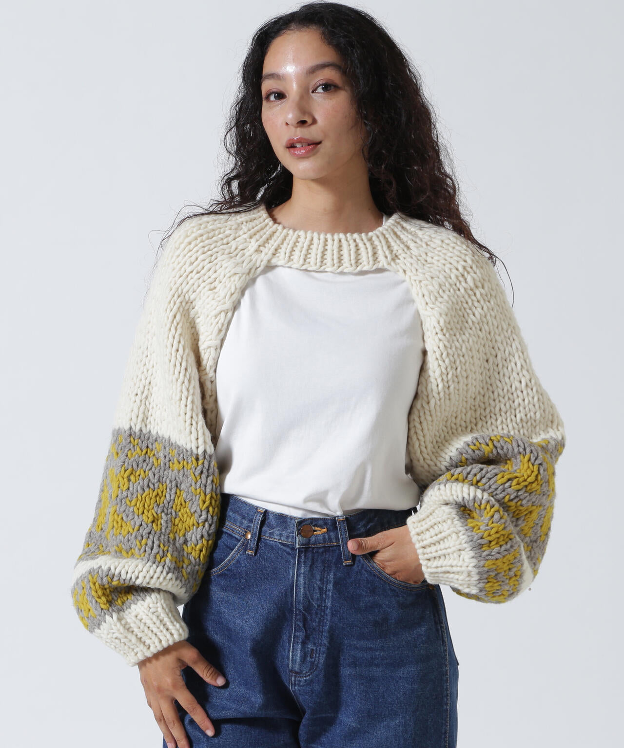 RHODOLIRION/ロドリリオン Cowichan Knit Bolero カウチンニットボレロ RV1067A