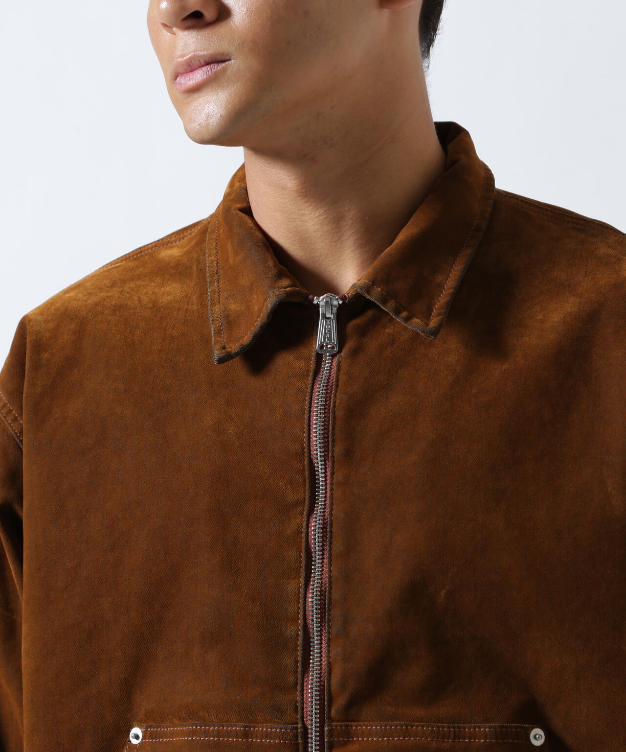 B omnivore/ビーオムニボー FLOCKY DENIM COVER JACKET フロッキーデニムカバージャケット