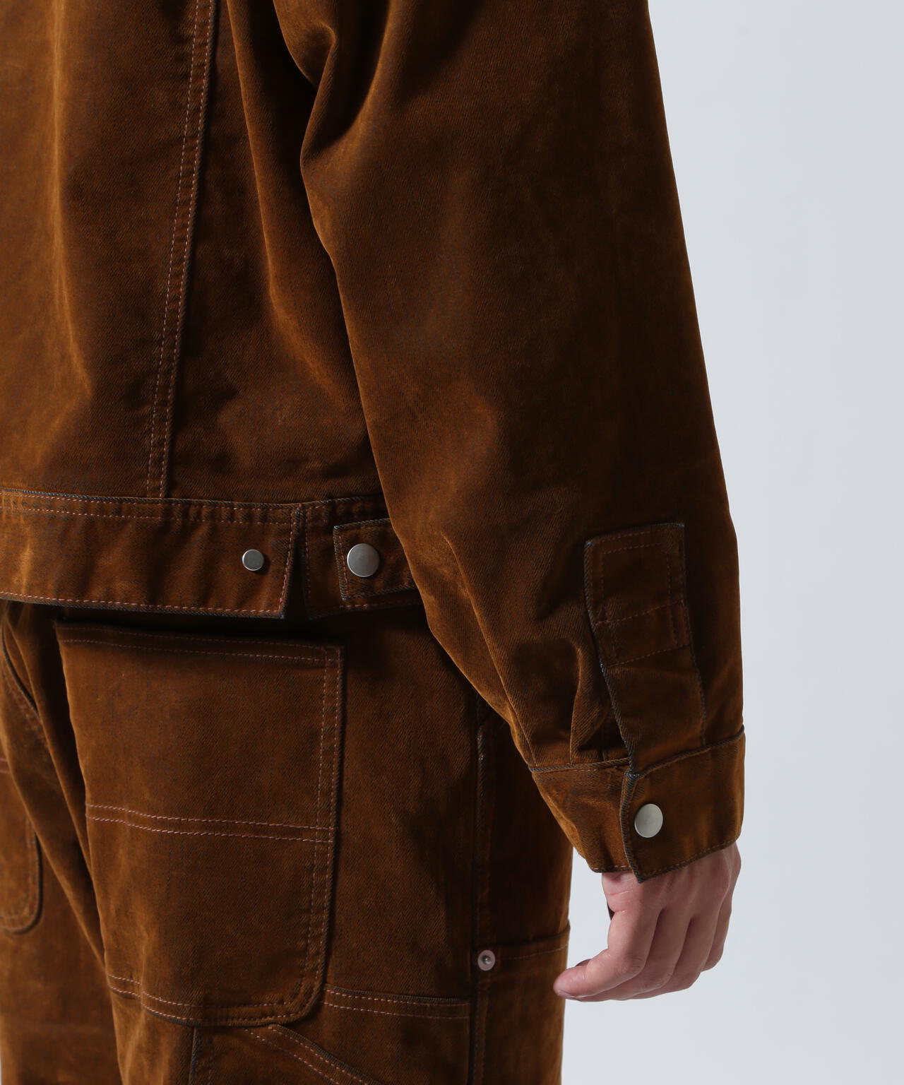 B omnivore/ビーオムニボー FLOCKY DENIM COVER JACKET フロッキーデニムカバージャケット