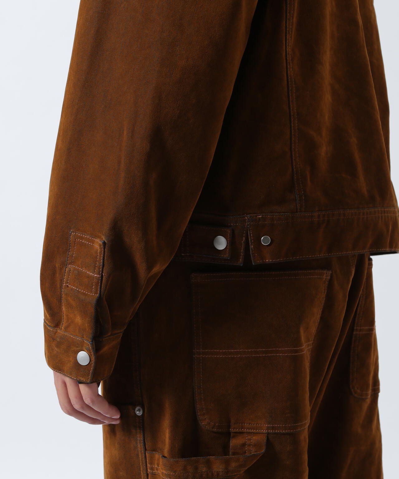 B omnivore/ビーオムニボー FLOCKY DENIM COVER JACKET フロッキーデニムカバージャケット