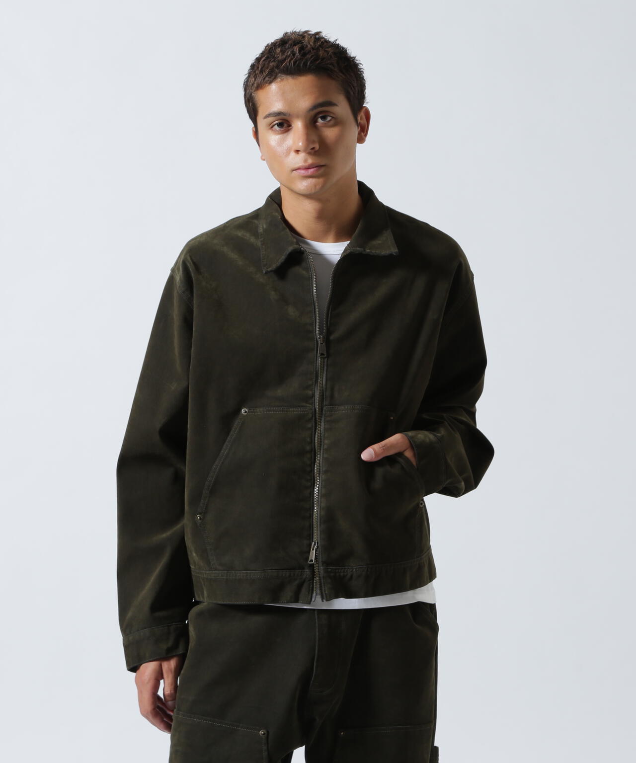 B omnivore/ビーオムニボー FLOCKY DENIM COVER JACKET フロッキーデニムカバージャケット