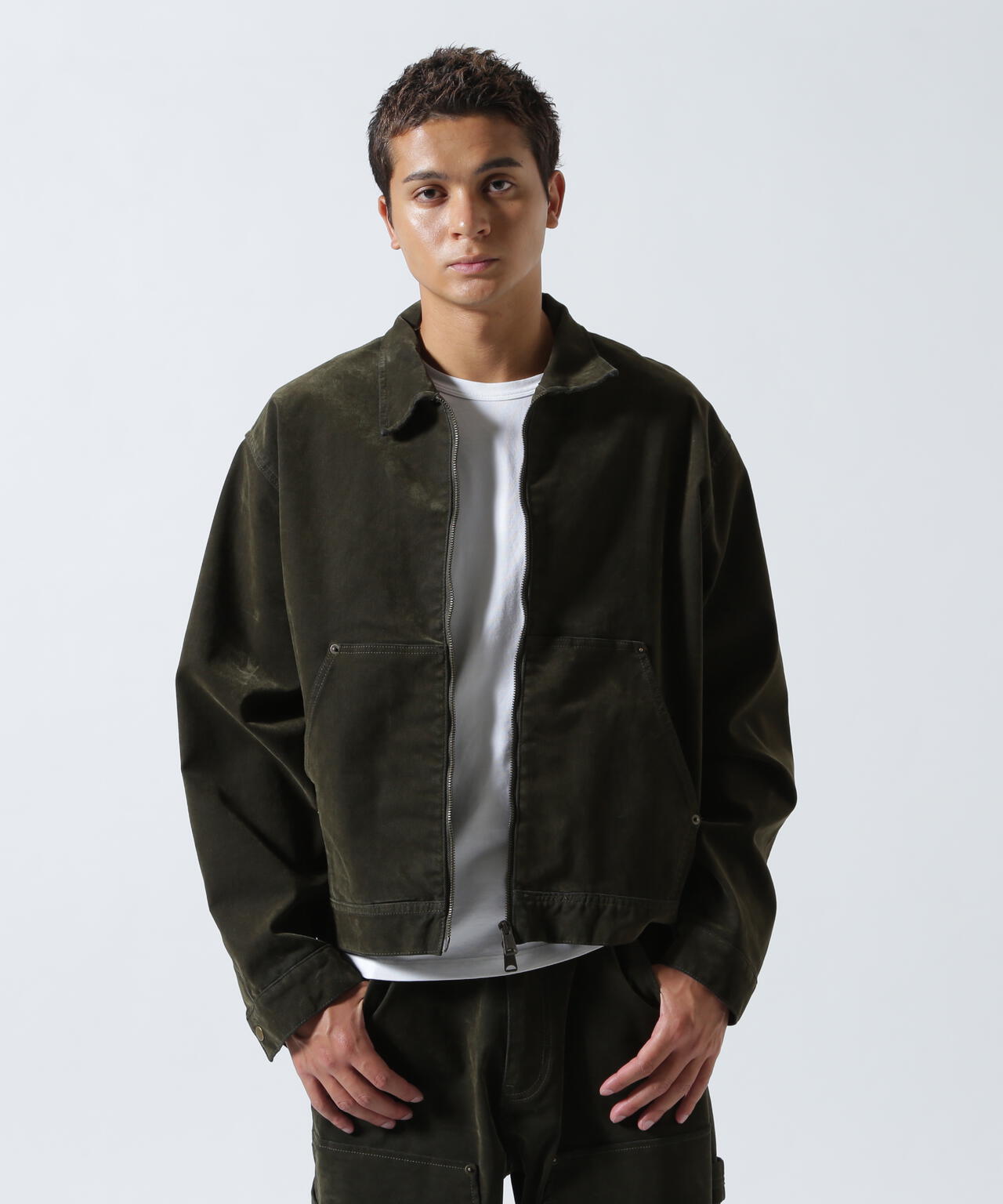 B omnivore/ビーオムニボー FLOCKY DENIM COVER JACKET フロッキーデニムカバージャケット