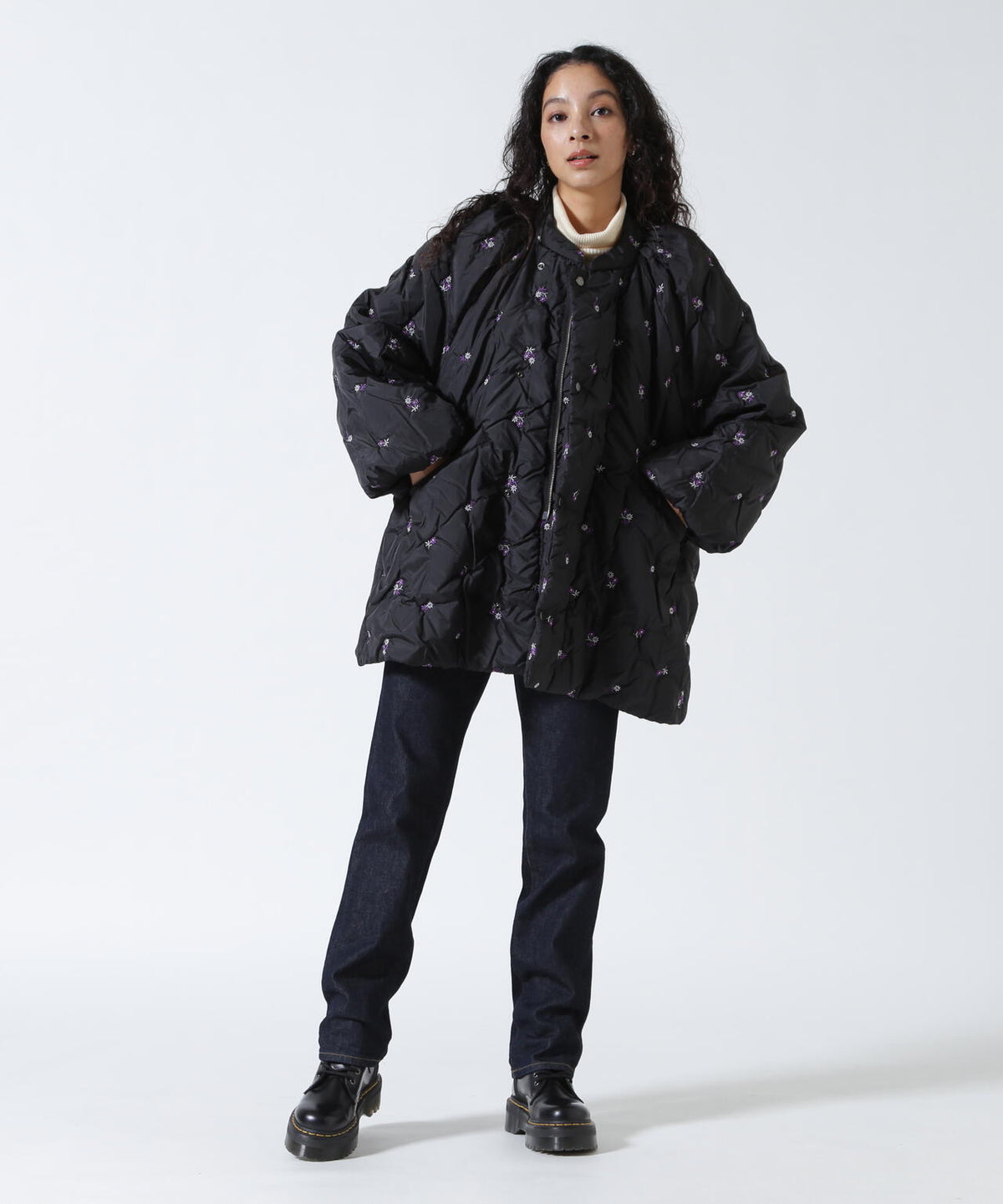 RHODOLIRION/ロドリリオン Padded Coat - Original Floral Emb. RV1025B