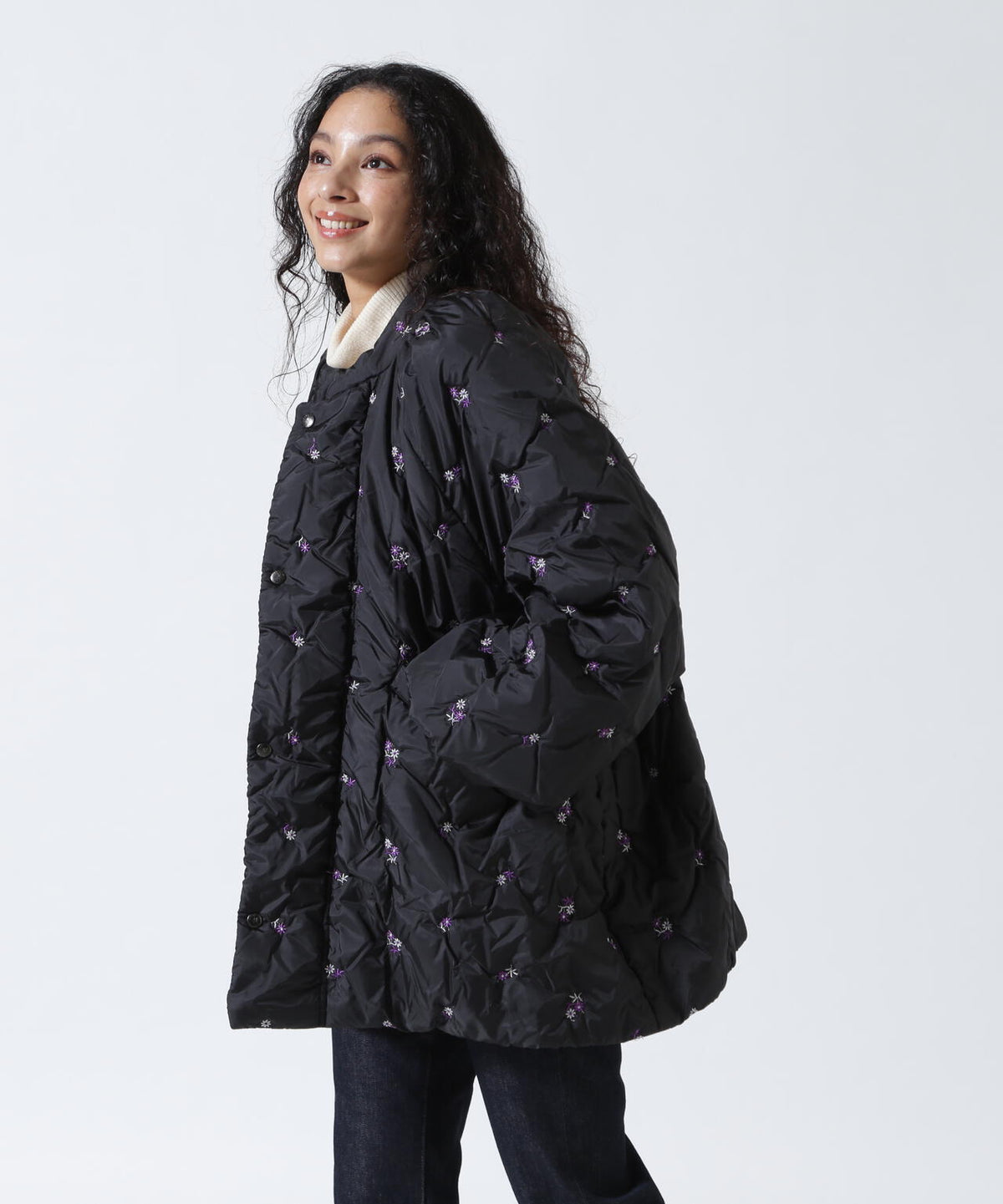 RHODOLIRION/ロドリリオン Padded Coat - Original Floral Emb. RV1025B