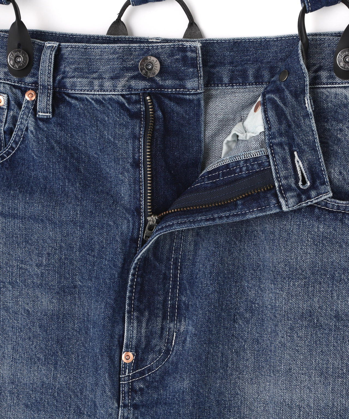 RHODOLIRION/ロドリリオン 5Pockets Suspender Pant-Denim