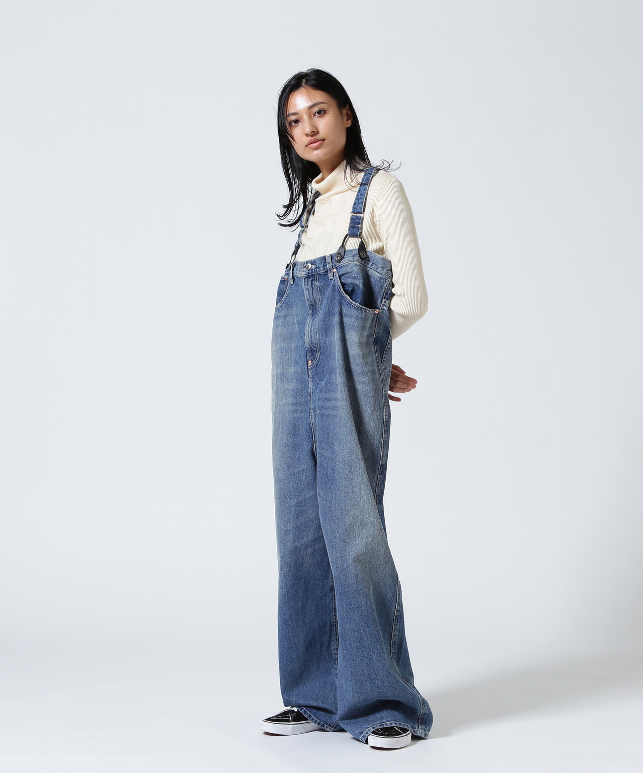 RHODOLIRION/ロドリリオン 5Pockets Suspender Pants - Denim