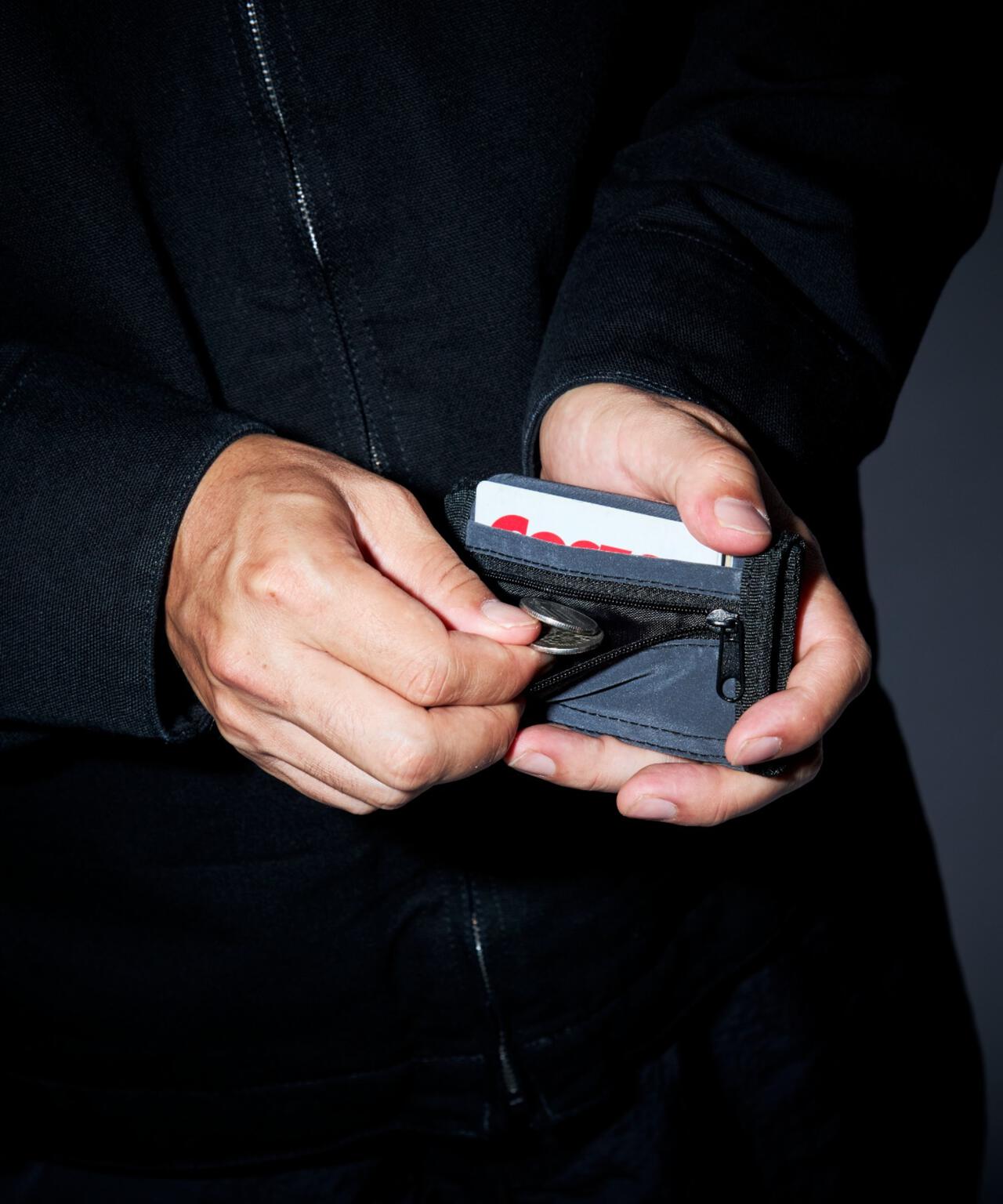 PACKING/パッキング BLACK REFLECTIVE WALLET