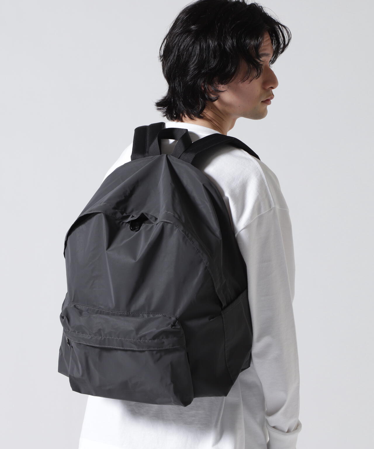 PACKING/パッキング BLACK REFLECTIVE BACKPACK