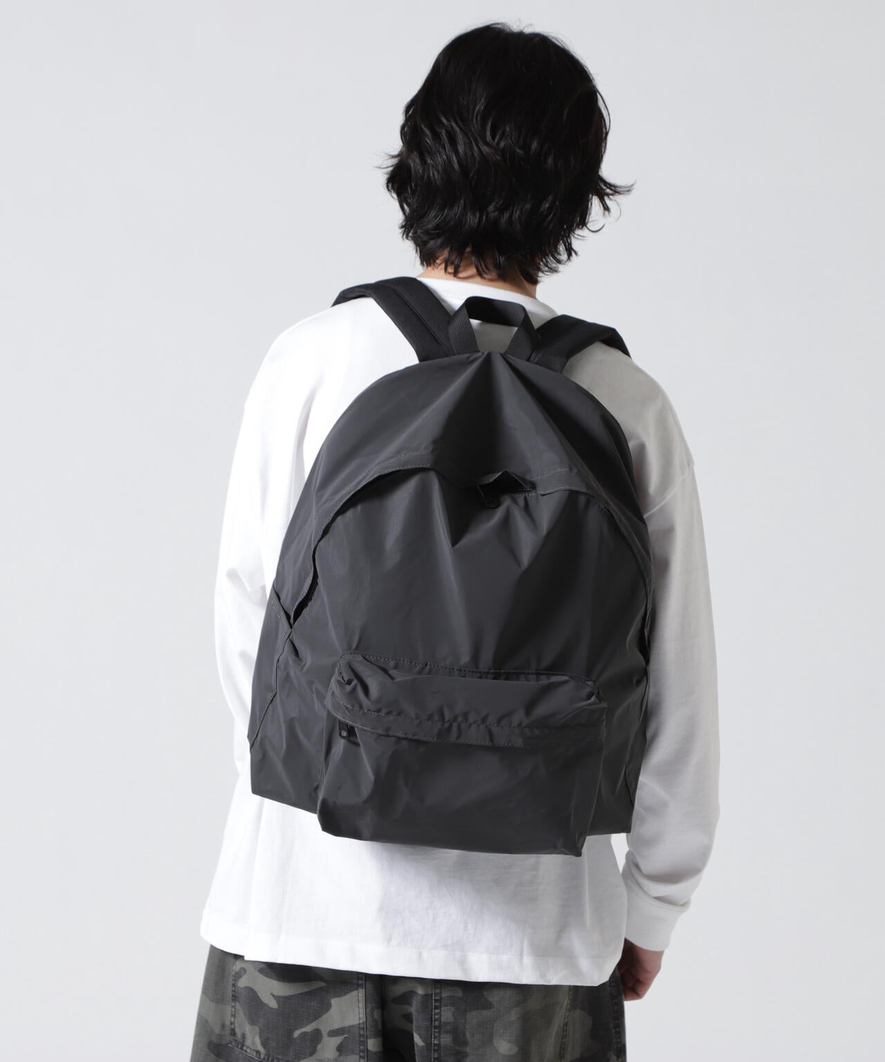 PACKING/パッキング BLACK REFLECTIVE BACKPACK