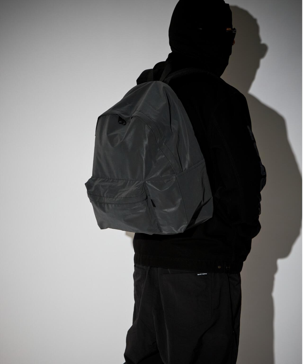 PACKING/パッキング BLACK REFLECTIVE BACKPACK