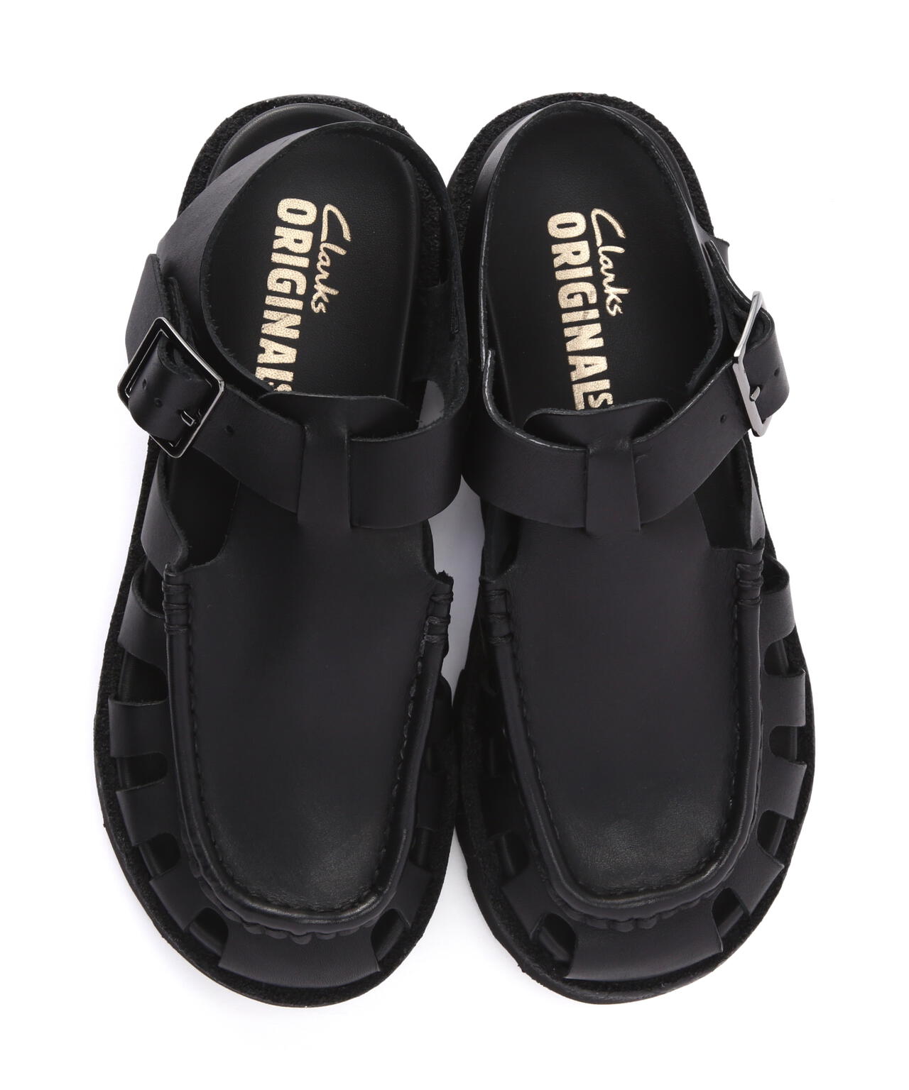 CLARKS/クラークス Meare Buckle レディースメアバックル (ブラックレザー)