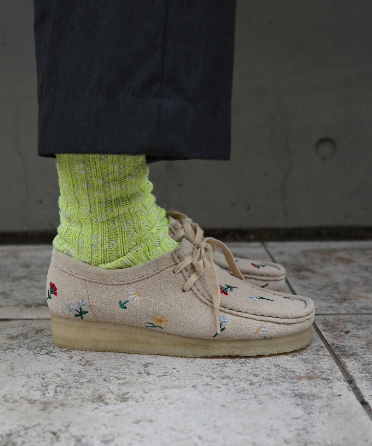 CLARKS/クラークス Wallabee Taupe Emb ワラビートープエンブロイダリー レディース