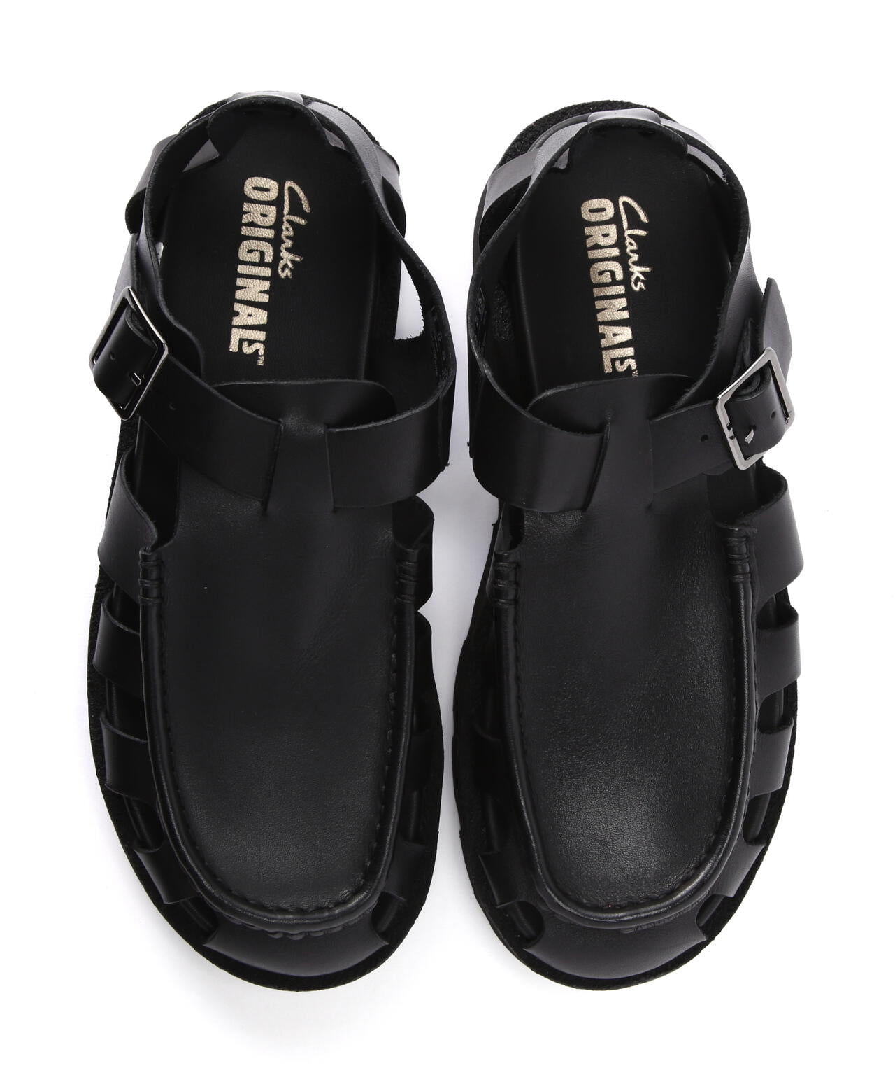 CLARKS/クラークス Meare Buckle メンズメアバックル (ブラックレザー)