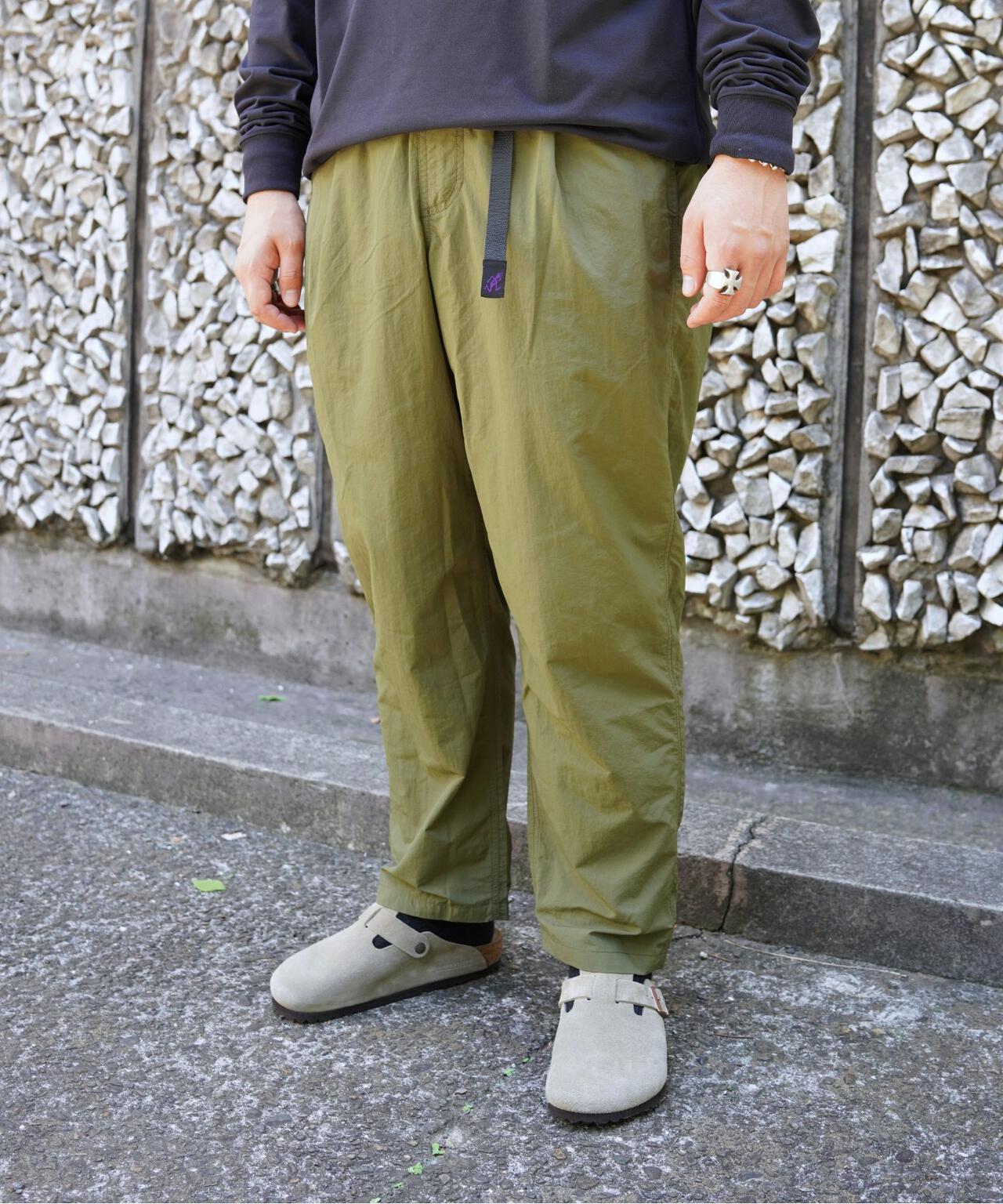 Gramicci/グラミチ 別注NYLON TUCK PANTS 別注ナイロンタックパンツ