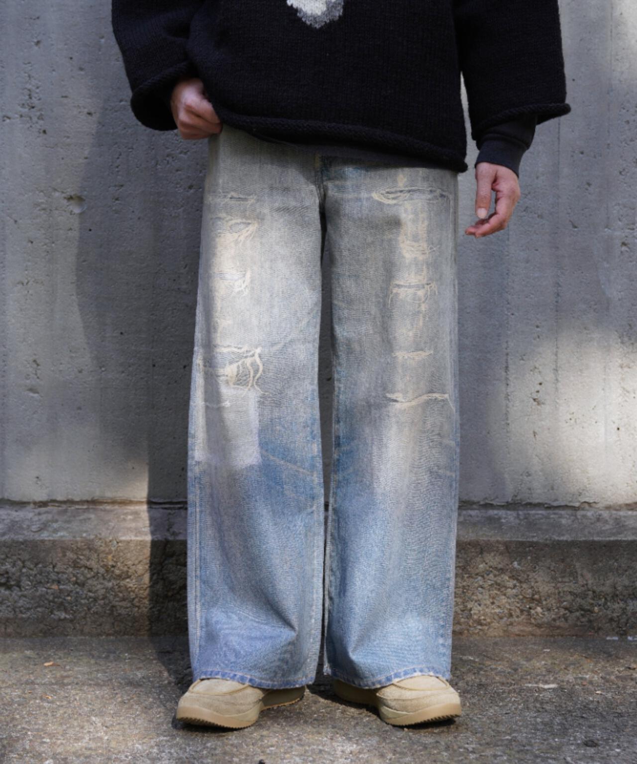 B omnivore/ビーオムニボー 転写 DENIM PANT