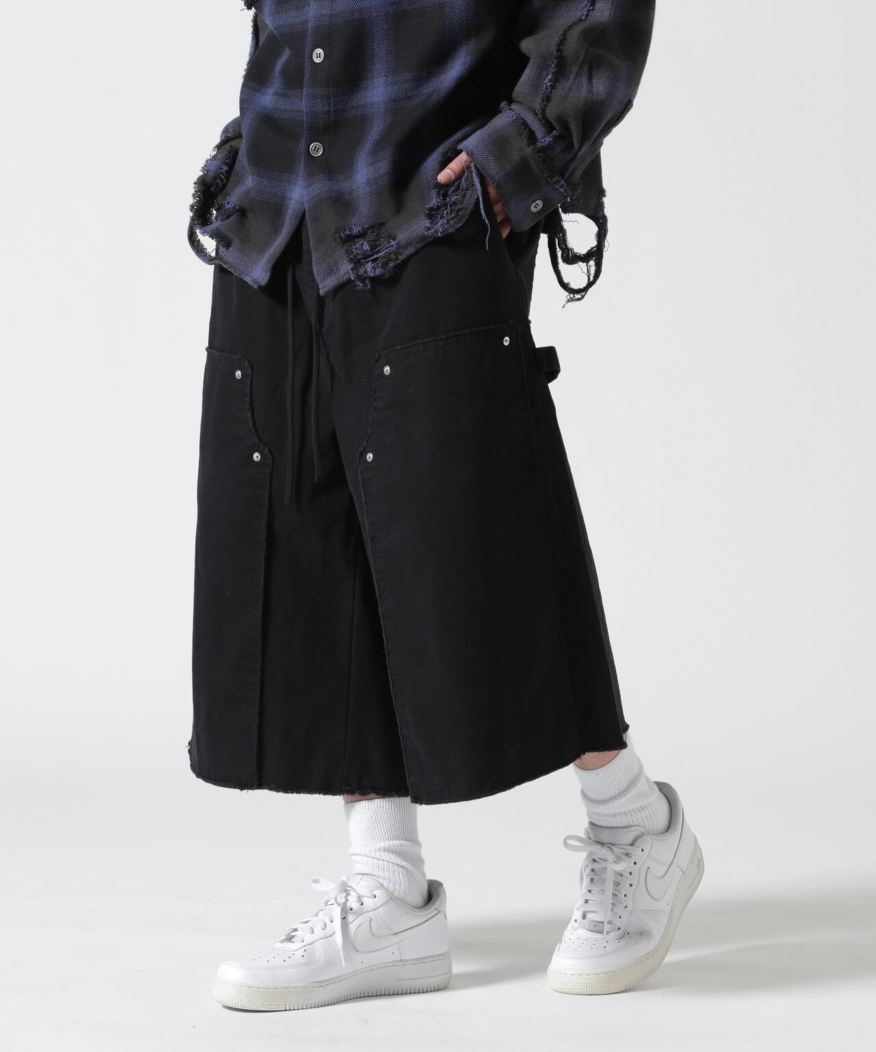 B omnivore/ビーオムニボー W KNEE SHORTS RIP STOP ダブルニーショーツリップストップ