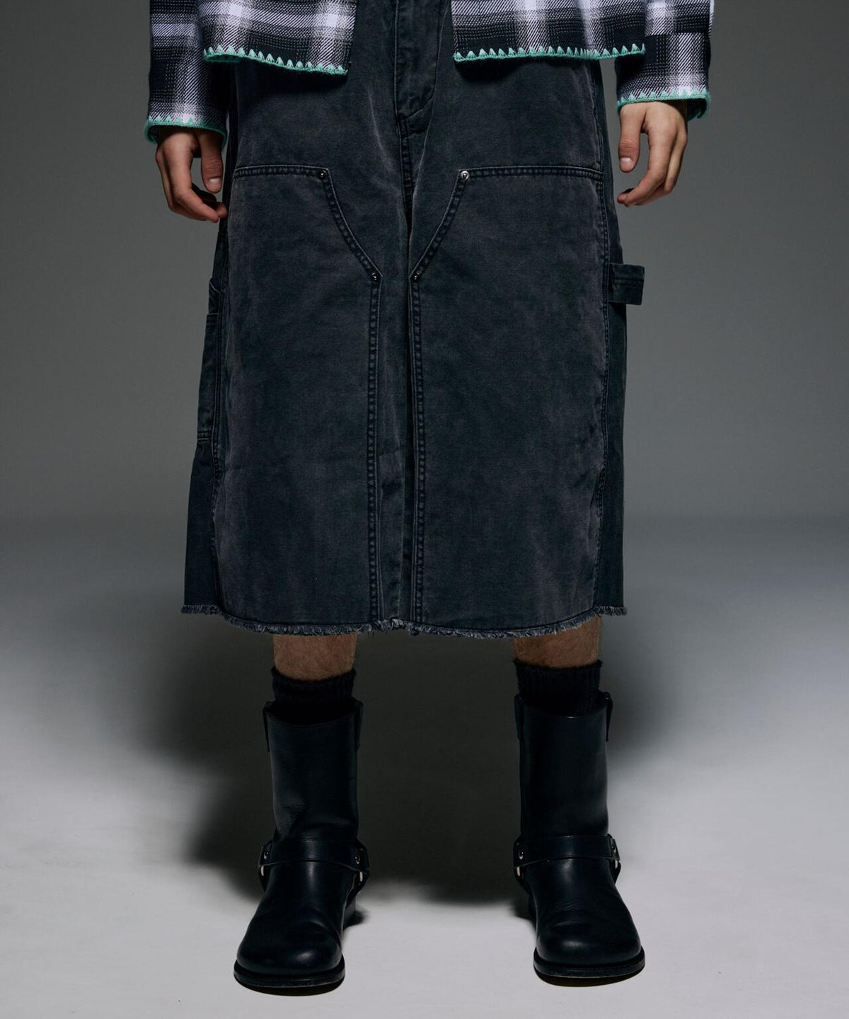 B omnivore/ビーオムニボー W KNEE SHORTS RIP STOP ダブルニーショーツリップストップ