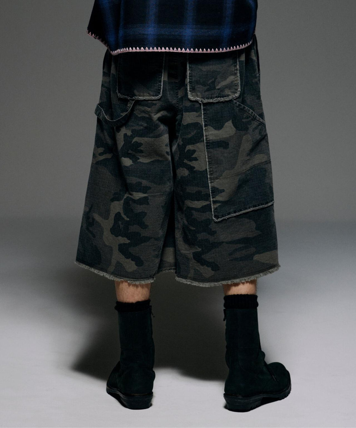 B omnivore/ビーオムニボー W KNEE SHORTS RIP STOP ダブルニーショーツリップストップ