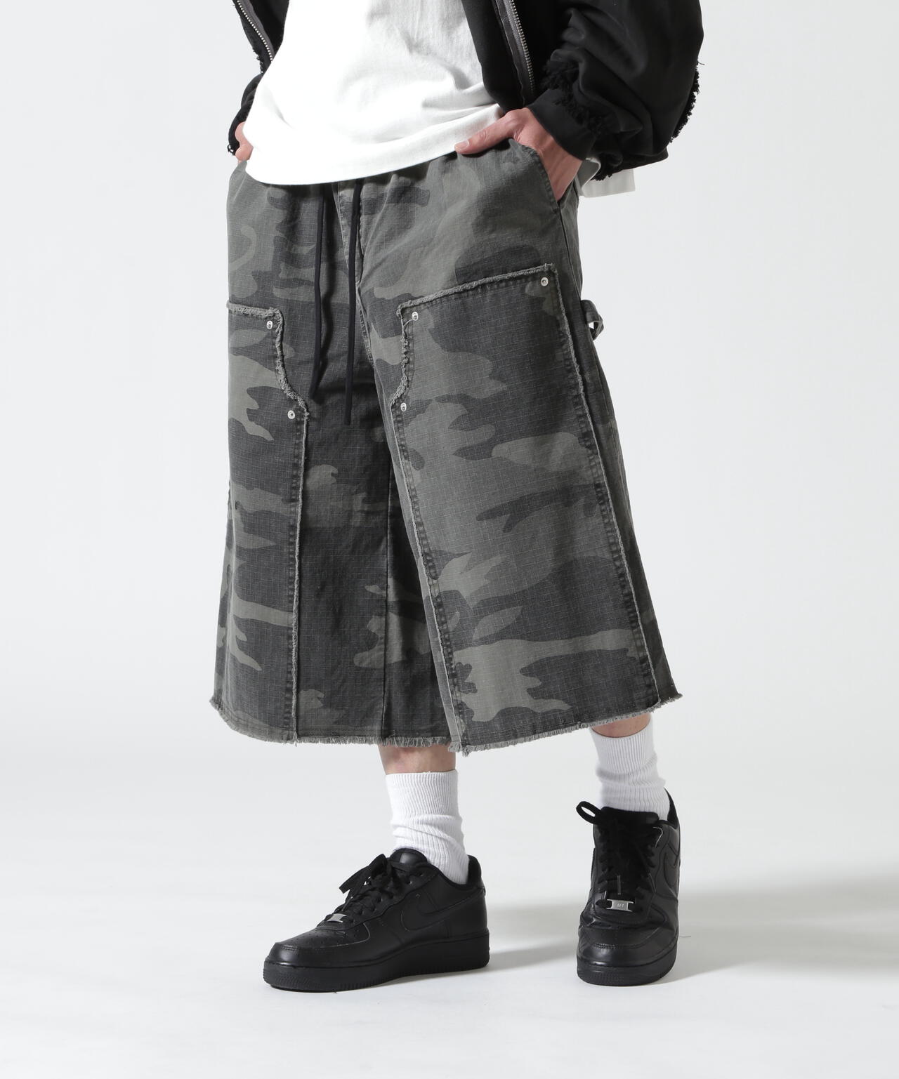 B omnivore/ビーオムニボー W KNEE SHORTS RIP STOP ダブルニーショーツリップストップ
