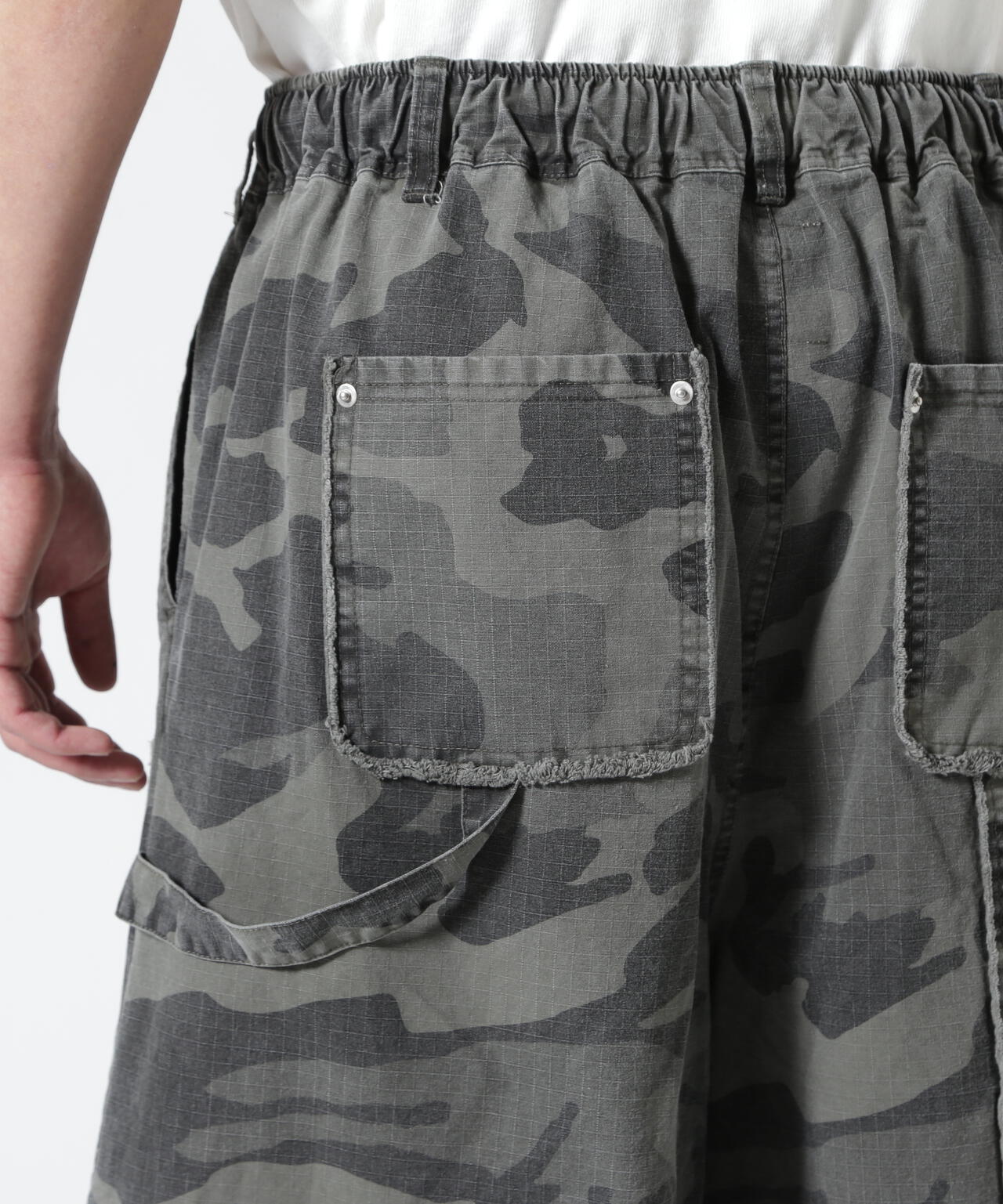 B omnivore/ビーオムニボー W KNEE SHORTS RIP STOP ダブルニーショーツリップストップ