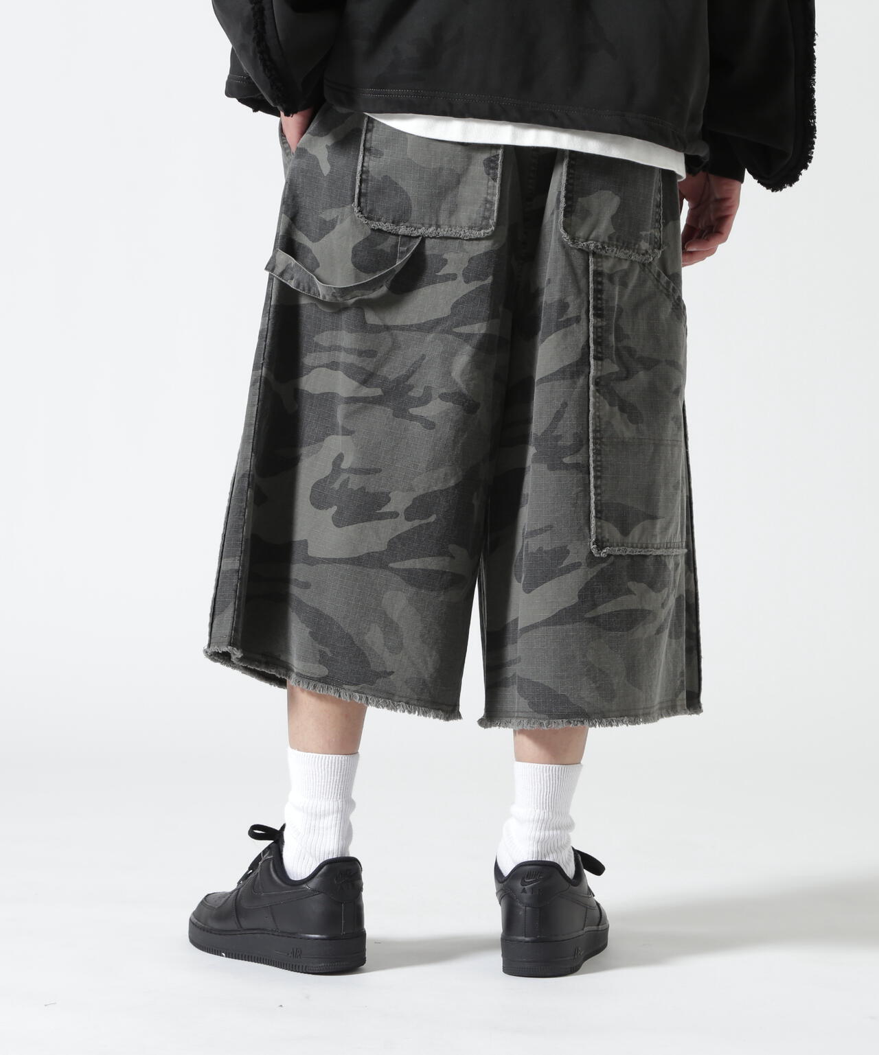 B omnivore/ビーオムニボー W KNEE SHORTS RIP STOP ダブルニーショーツリップストップ