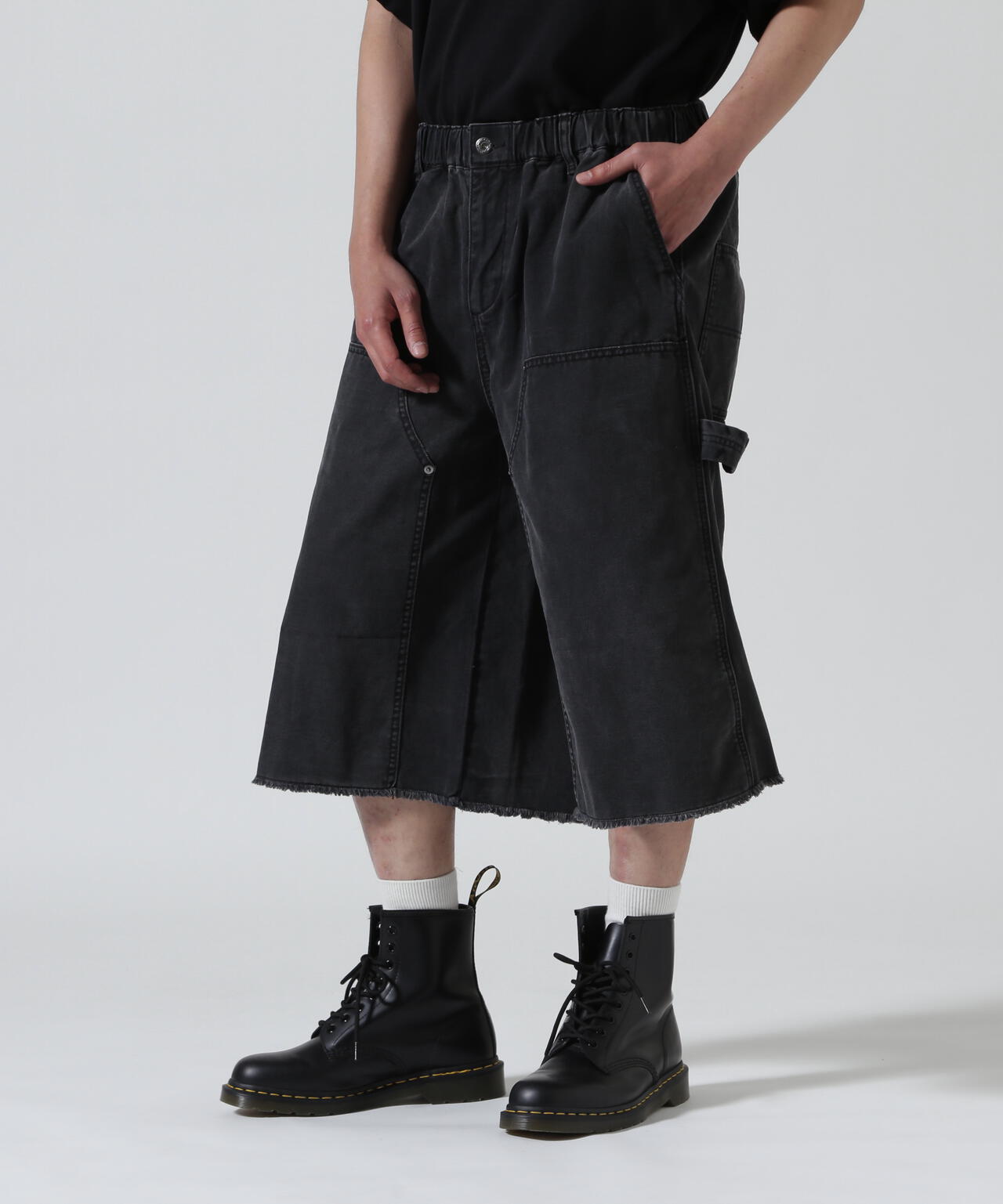 B omnivore/ビーオムニボー W KNEE SHORTS DUCK ダブルニーショーツダック
