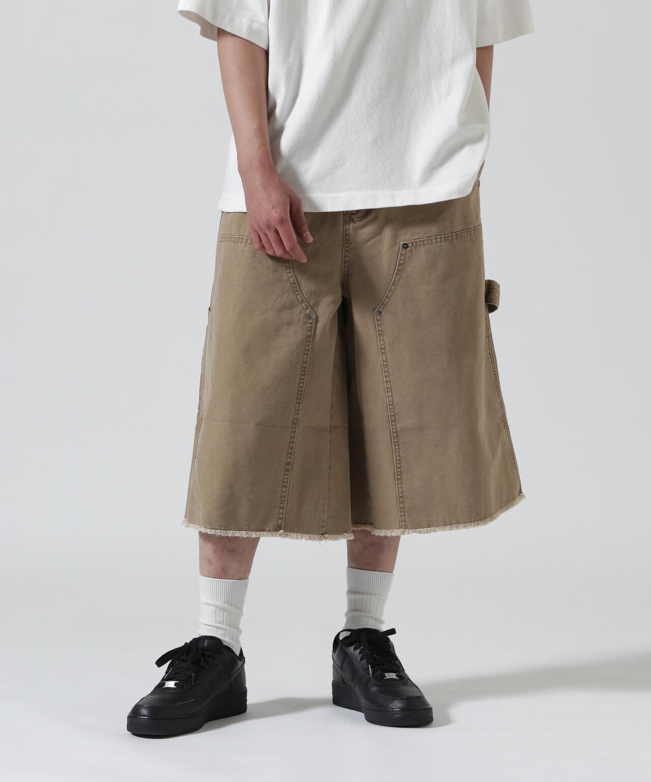 B omnivore/ビーオムニボー W KNEE SHORTS DUCK ダブルニーショーツダック