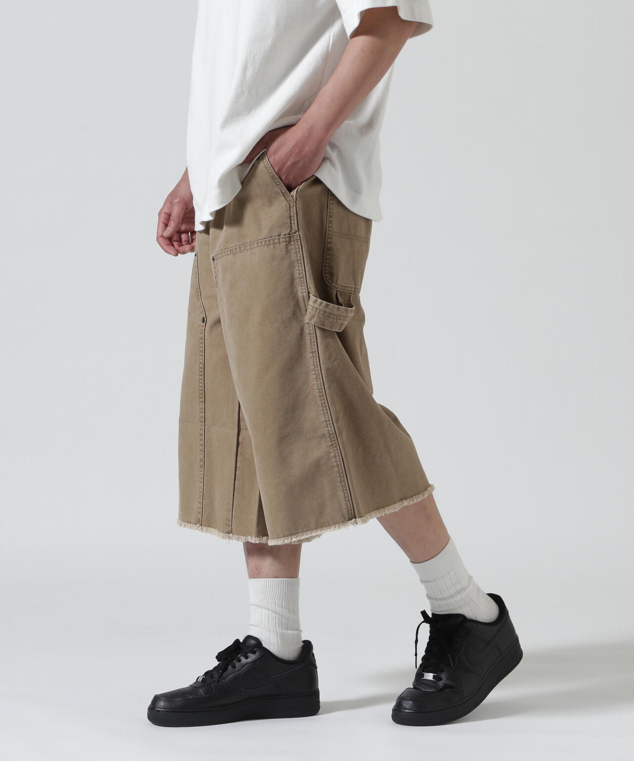 B omnivore/ビーオムニボー W KNEE SHORTS DUCK ダブルニーショーツダック