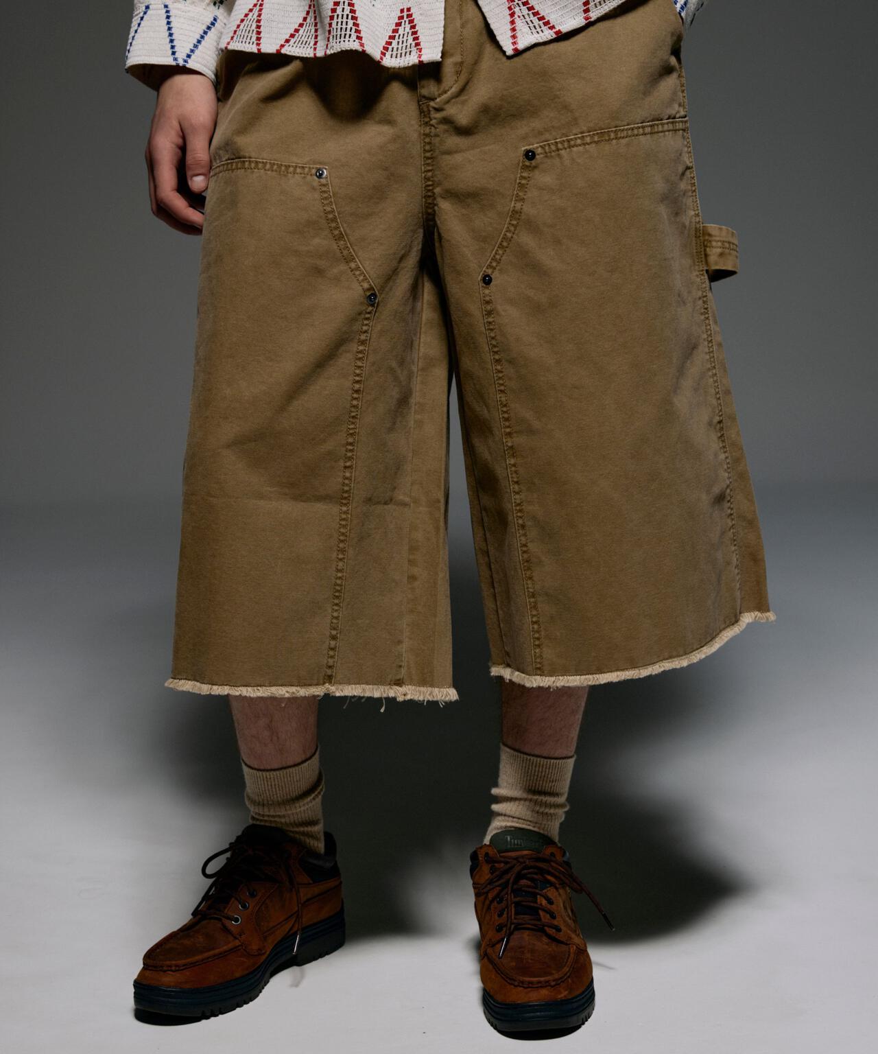 B omnivore/ビーオムニボー W KNEE SHORTS DUCK ダブルニーショーツダック