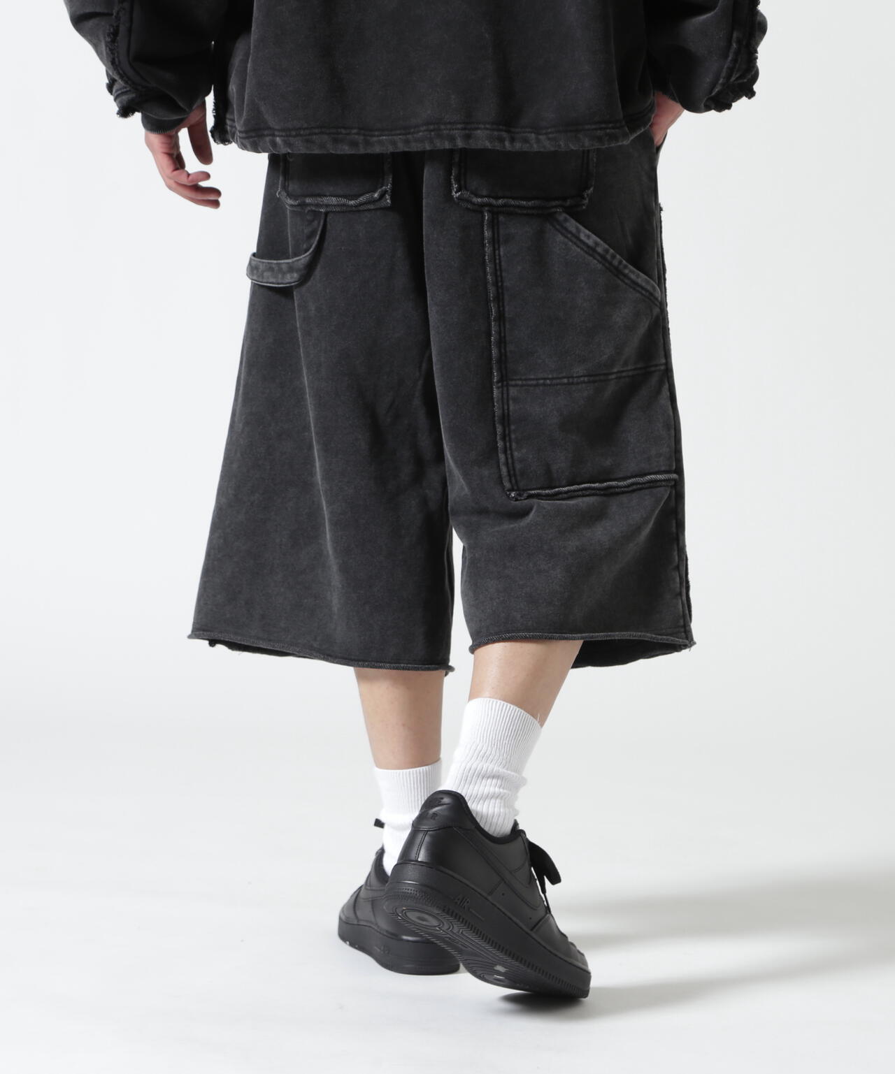 B omnivore/ビーオムニボー W KNEE SHORTS SWT ダブルニーショーツスウェット