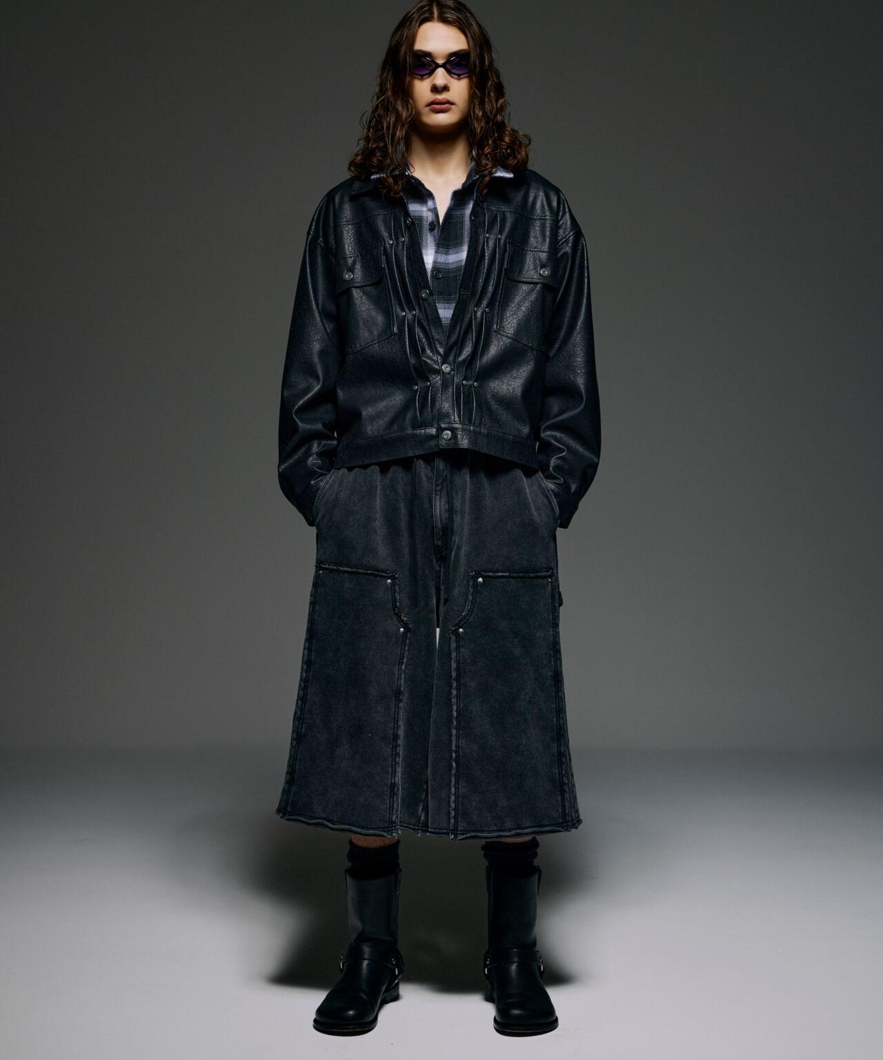 B omnivore/ビーオムニボー W KNEE SHORTS SWT ダブルニーショーツスウェット