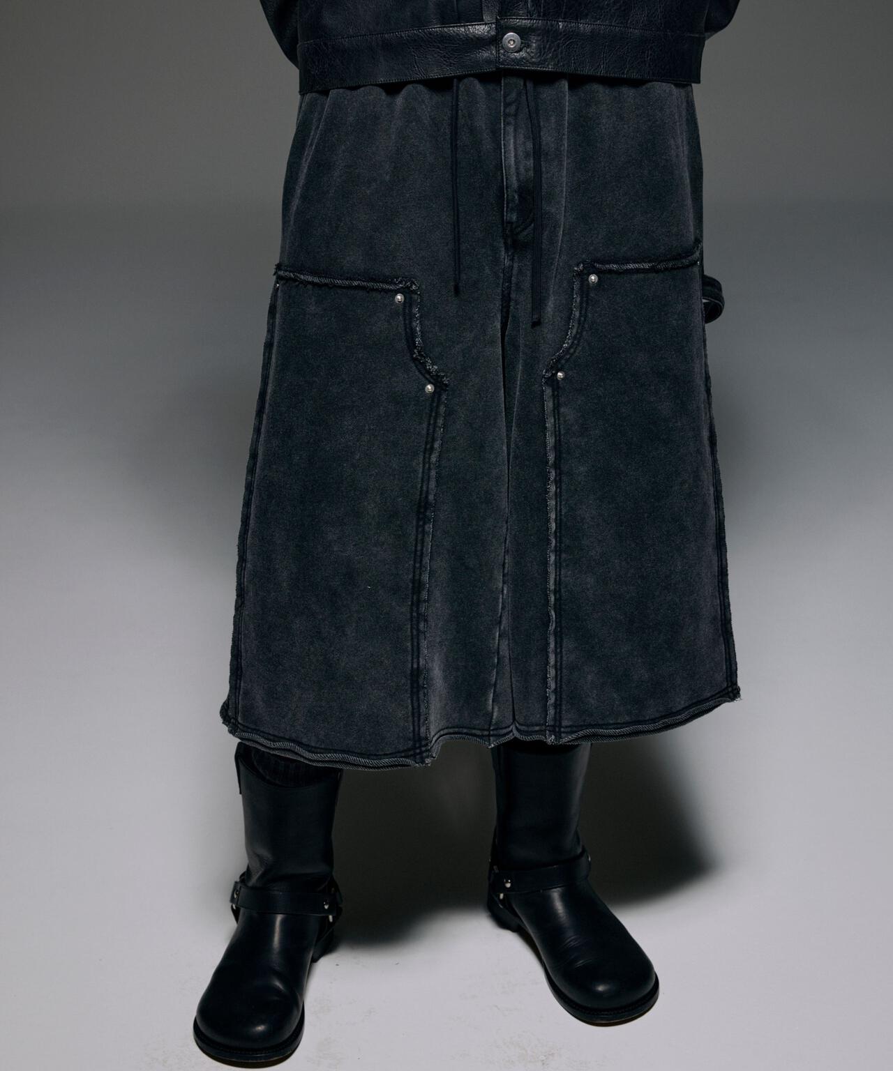 B omnivore/ビーオムニボー W KNEE SHORTS SWT ダブルニーショーツスウェット
