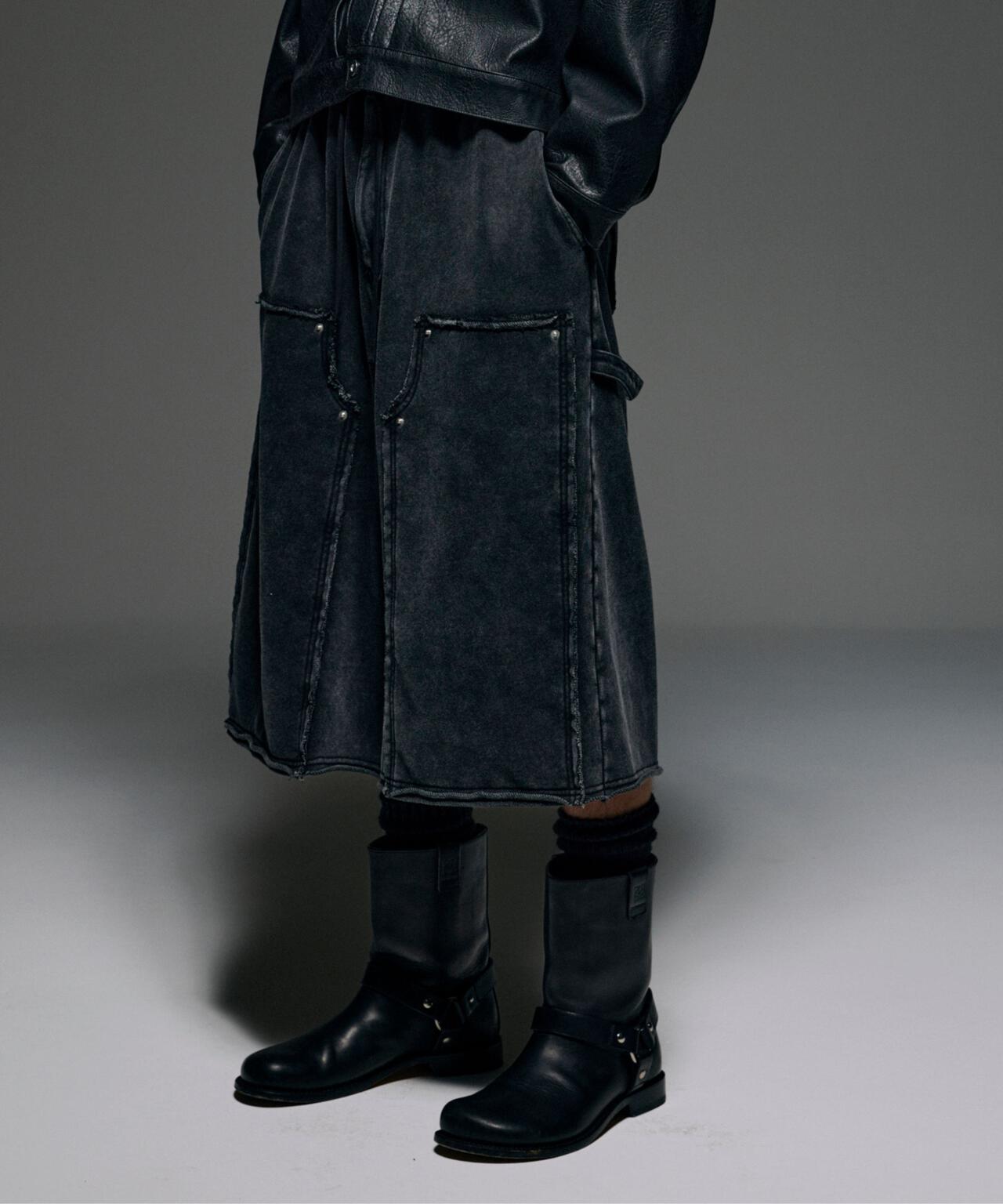B omnivore/ビーオムニボー W KNEE SHORTS SWT ダブルニーショーツスウェット
