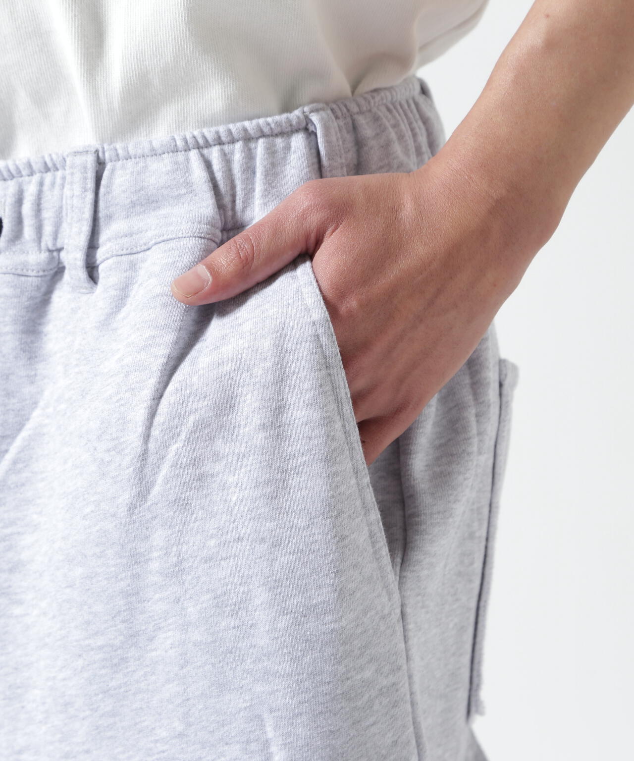 B omnivore/ビーオムニボー W KNEE SHORTS SWT ダブルニーショーツスウェット