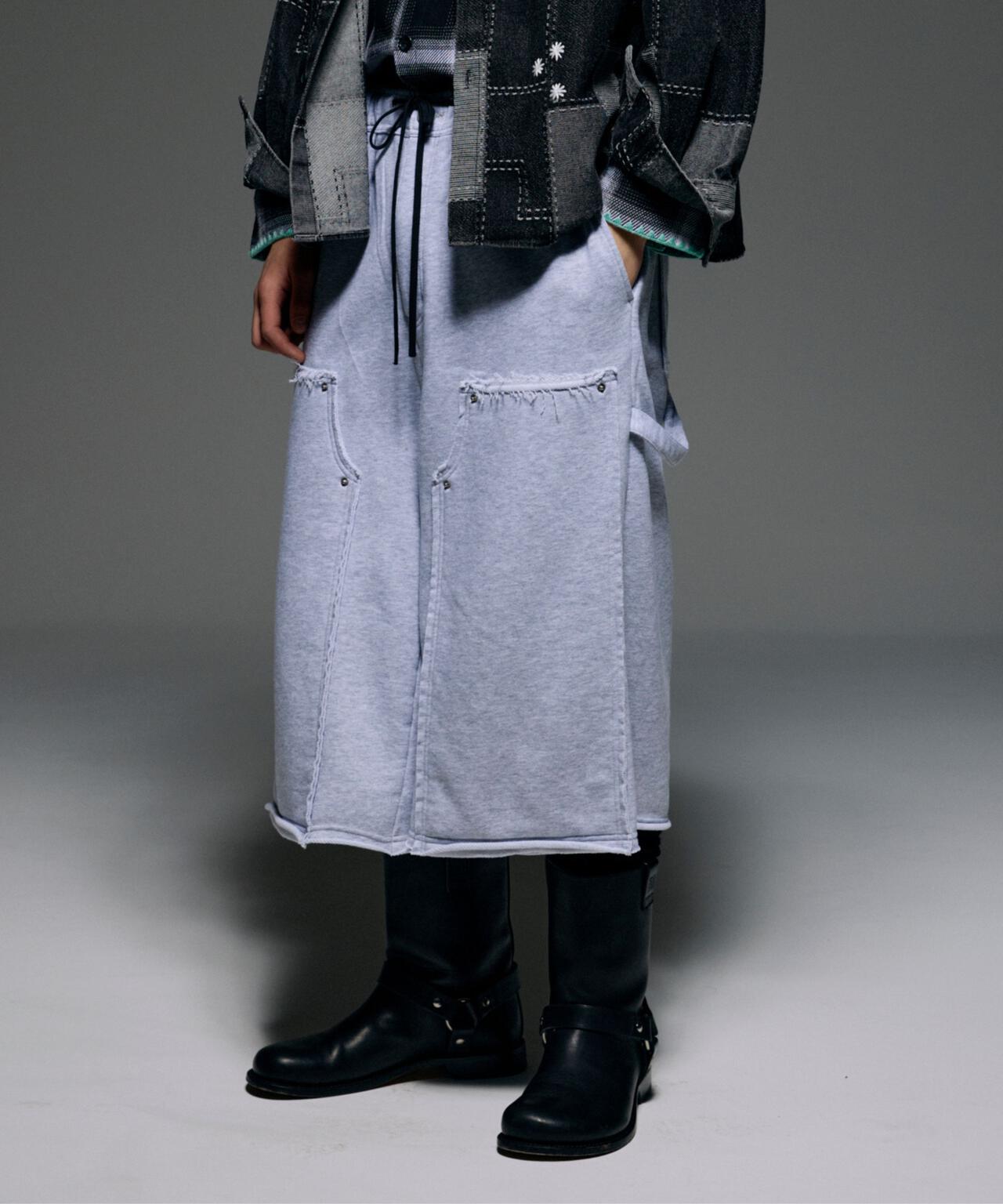 B omnivore/ビーオムニボー W KNEE SHORTS SWT ダブルニーショーツスウェット