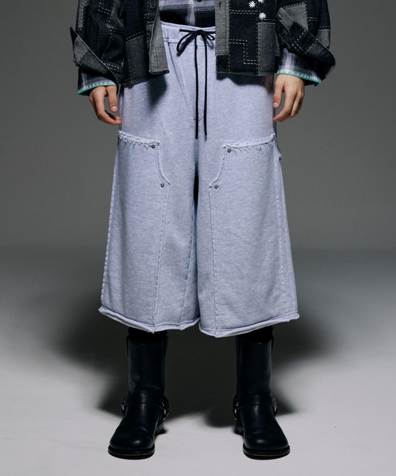 B omnivore/ビーオムニボー W KNEE SHORTS SWT ダブルニーショーツスウェット