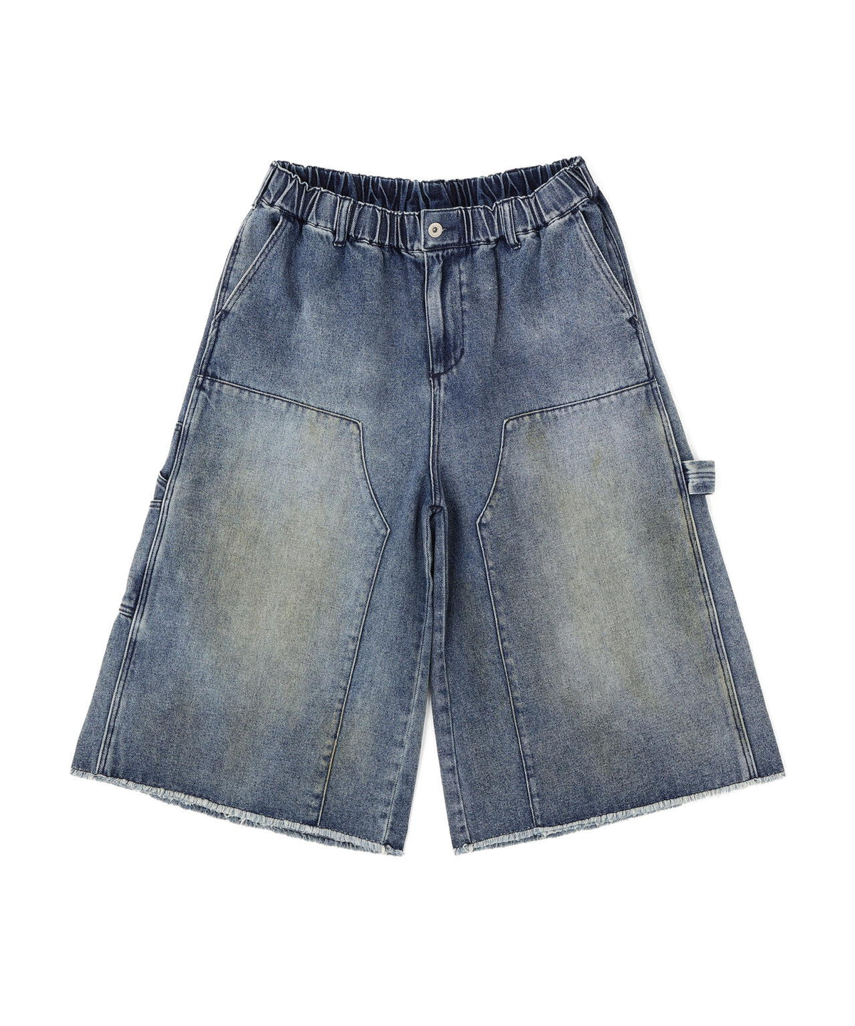 B omnivore/ビーオムニボー W KNEE SHORTS DENIM ダブルニーショーツデニム